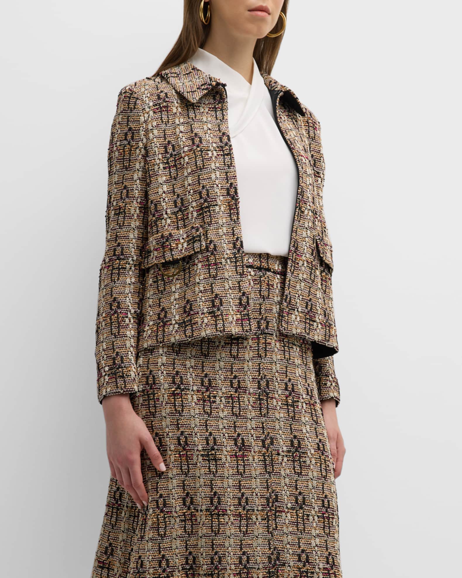 Ecru 37 Metallic Silk Tweed main image 0