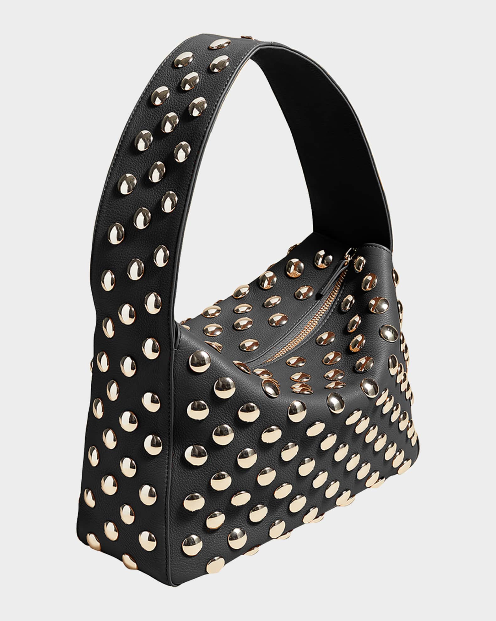 Elena Studded Leather Shoulder Bag 1