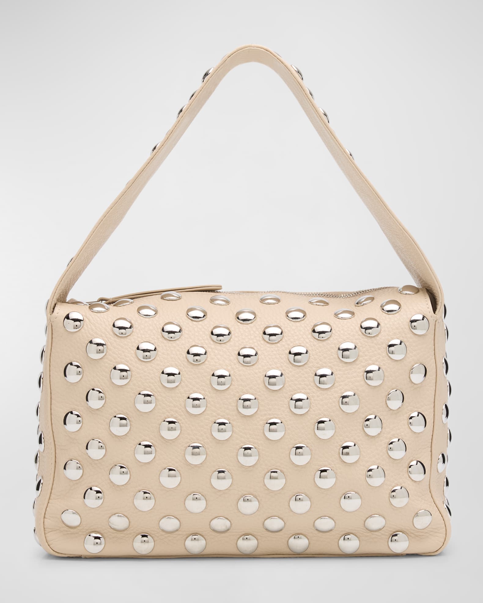 Elena Studded Leather Shoulder Bag 0