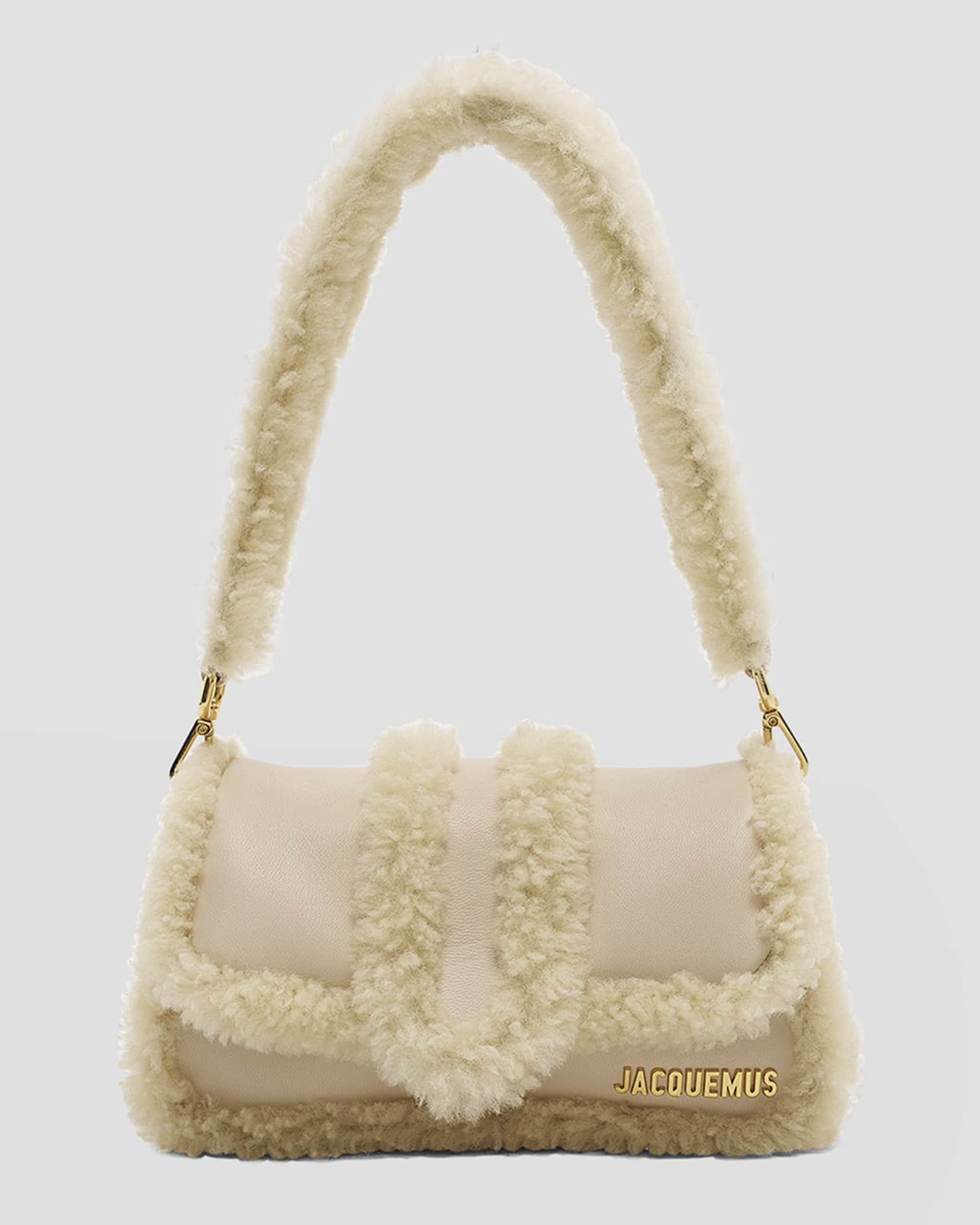 Jacquemus Le Petit Bambimou Sheep Shearling Shoulder Bag
