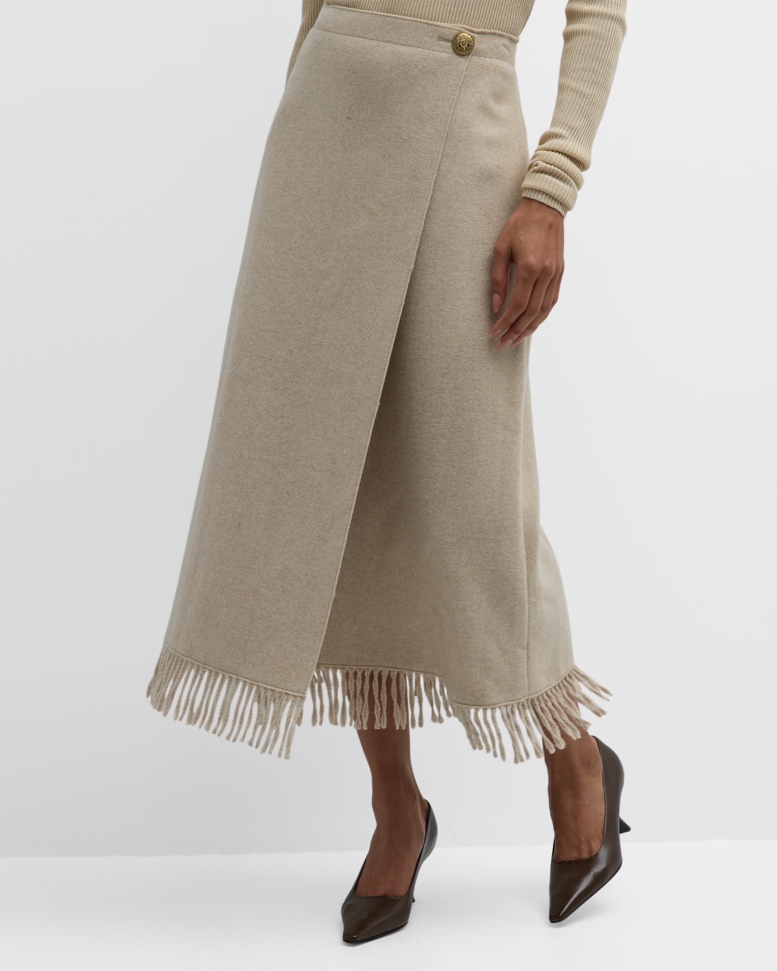 Birger Asymmetric Fringe Mini Jeans main image 1