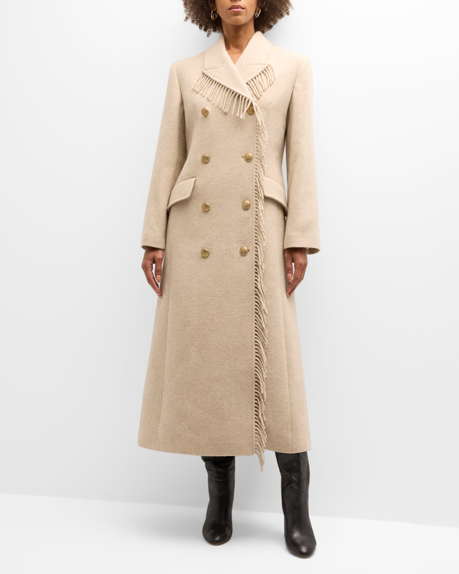 Louis Vuitton Women Giant Monogram Jacquard Wrap Coat in Camel