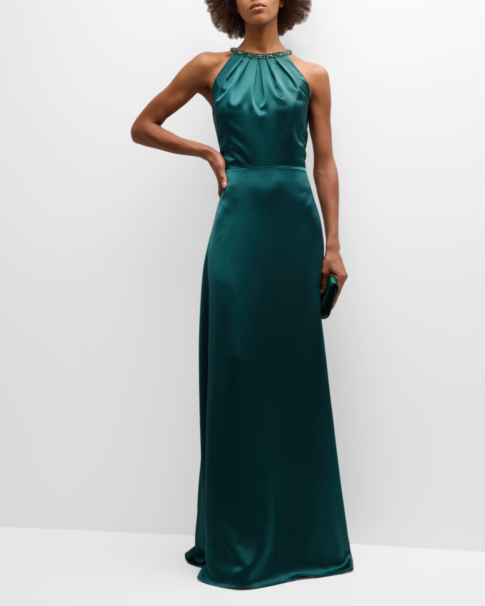 Divine Rose's Embellished Halter Gown: Elegance for Every Occasion