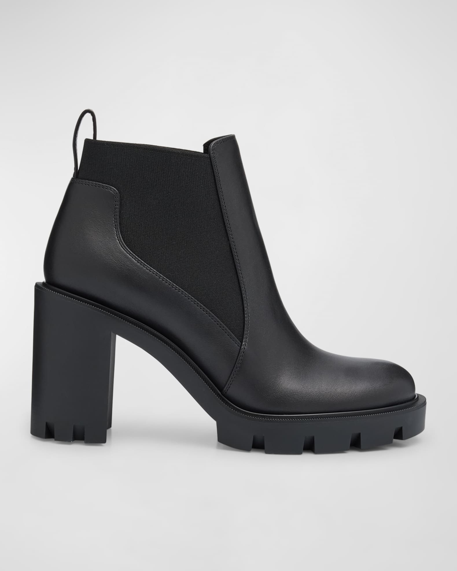 Christian Louboutin Marchacroche Leather Red Sole Chelsea Booties Black Women s 41.5eu Boots Chelsea Boots