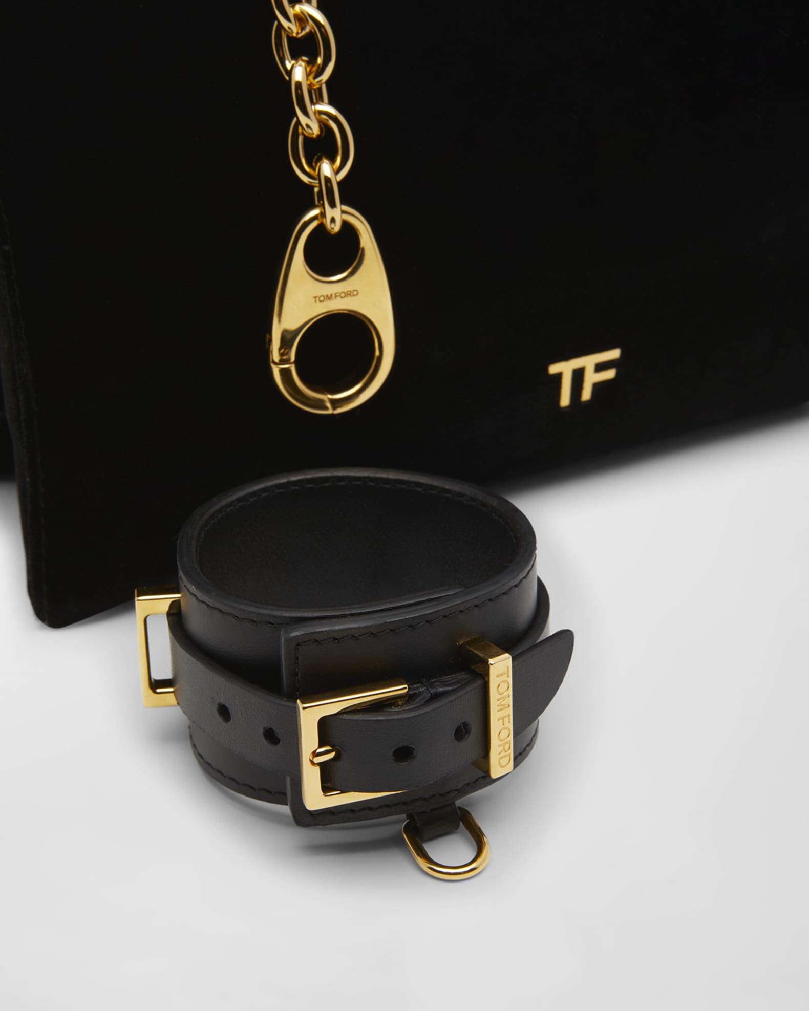 Tom Ford Tf Velvet Chain Bag In Black, ModeSens