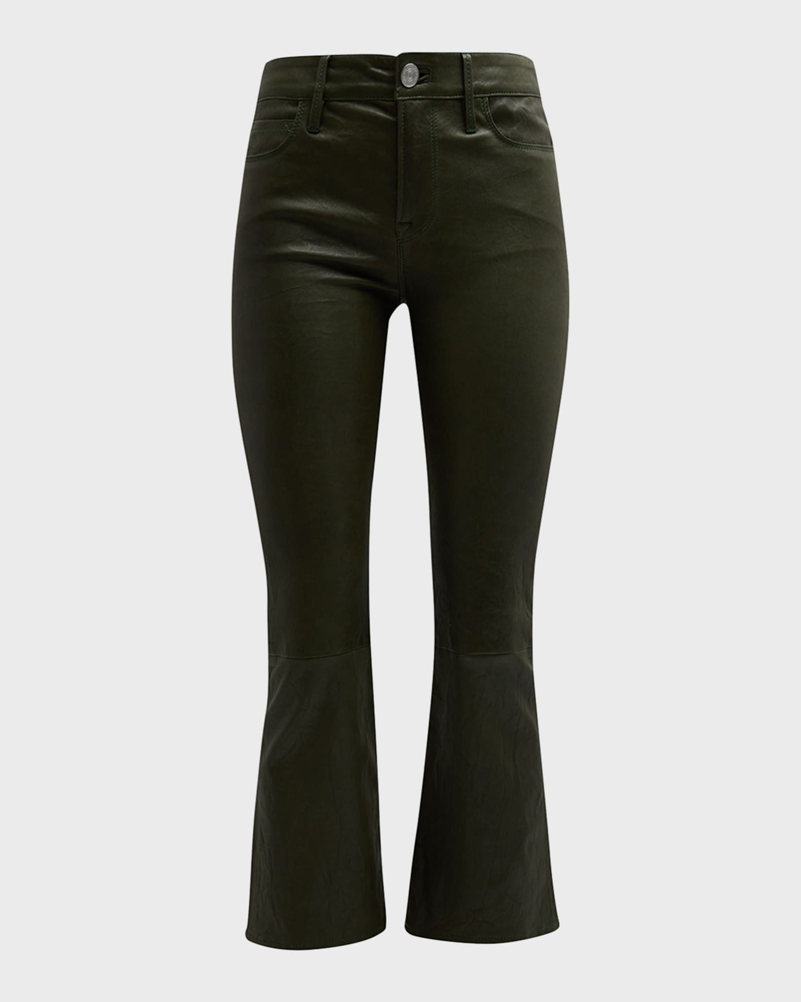 FRAME Le Crop Mini Boot Leather Pants
