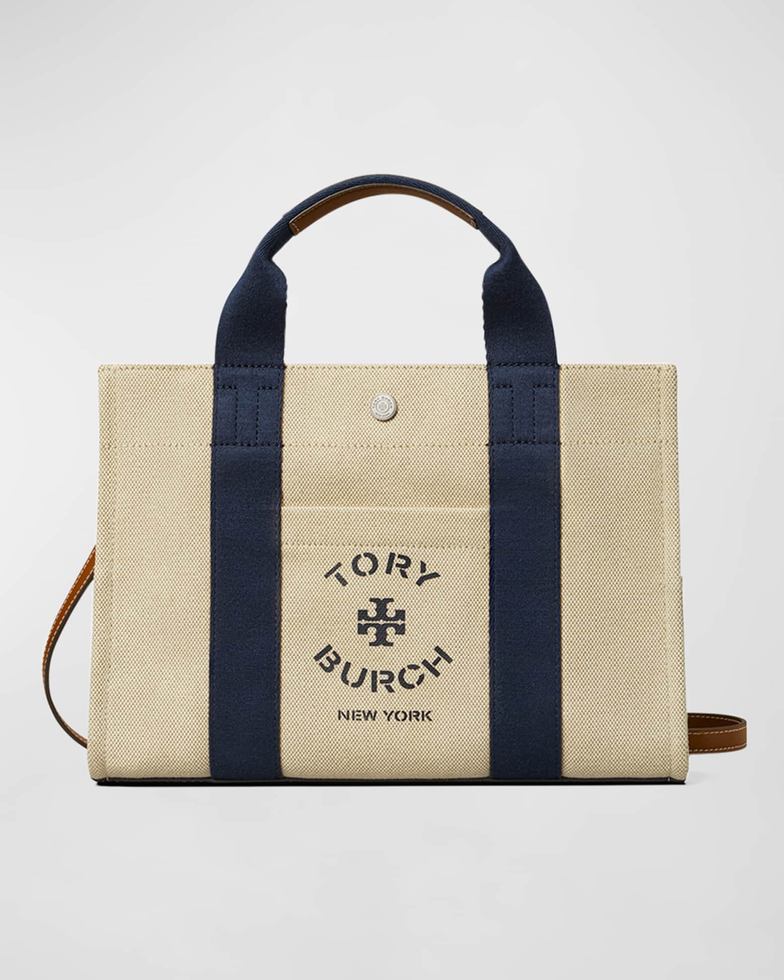 Tory Burch, Bags, New Tory Burch Striped Raffia Tote Bag