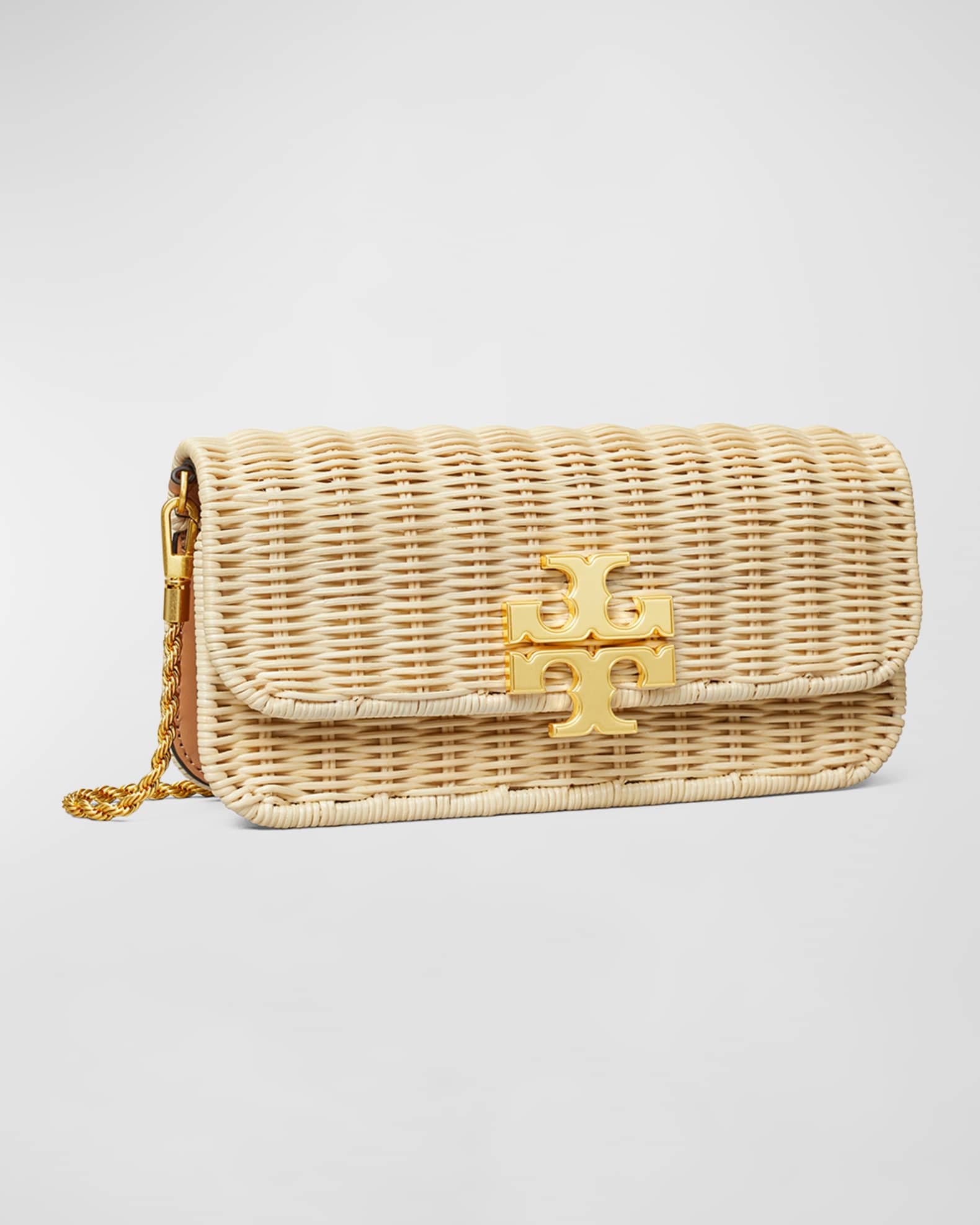 Tory Burch Eleanor Raffia Clutch Bag Neiman Marcus