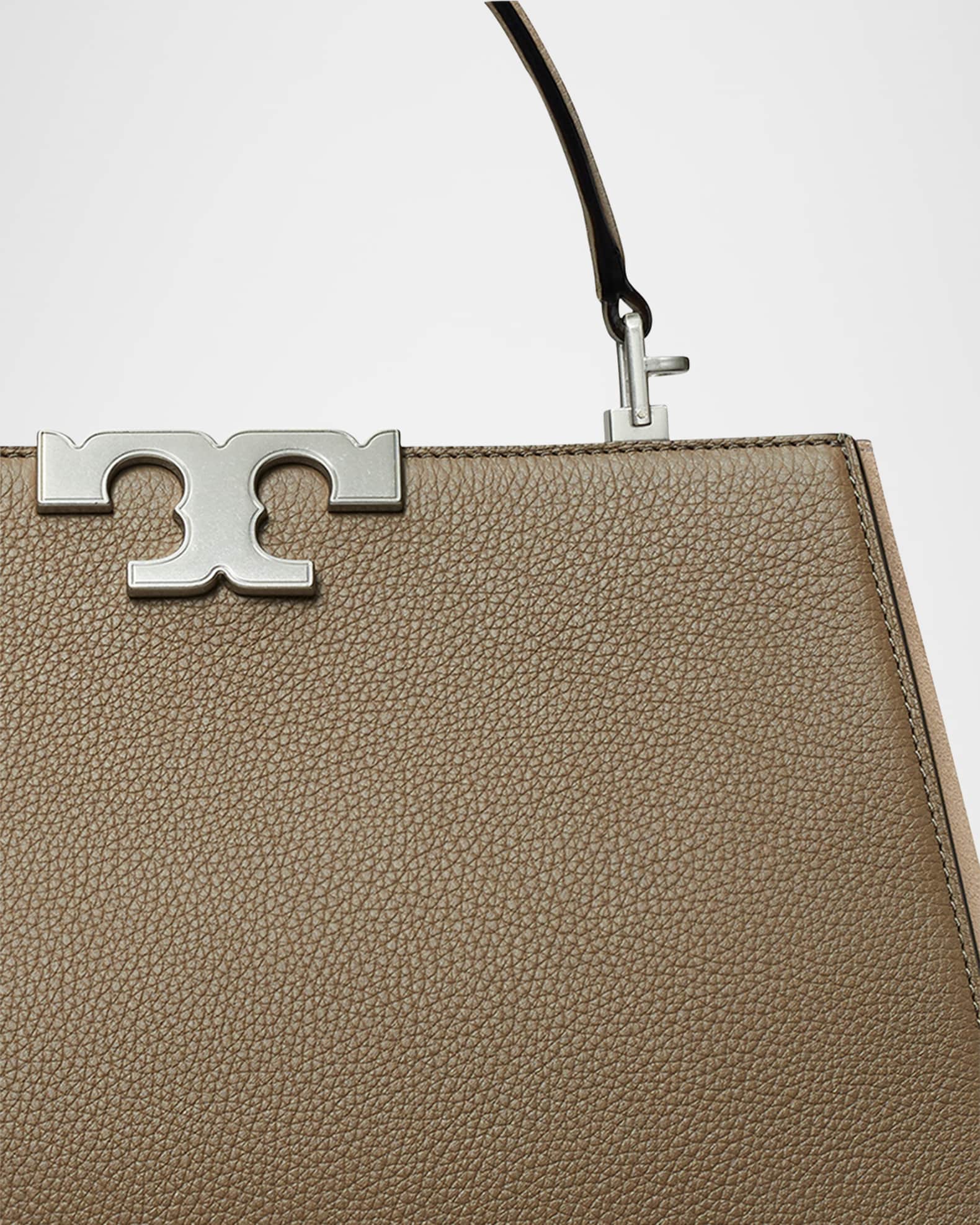 Tory Burch Eleanor Pebbled Leather Satchel Bag | Neiman Marcus
