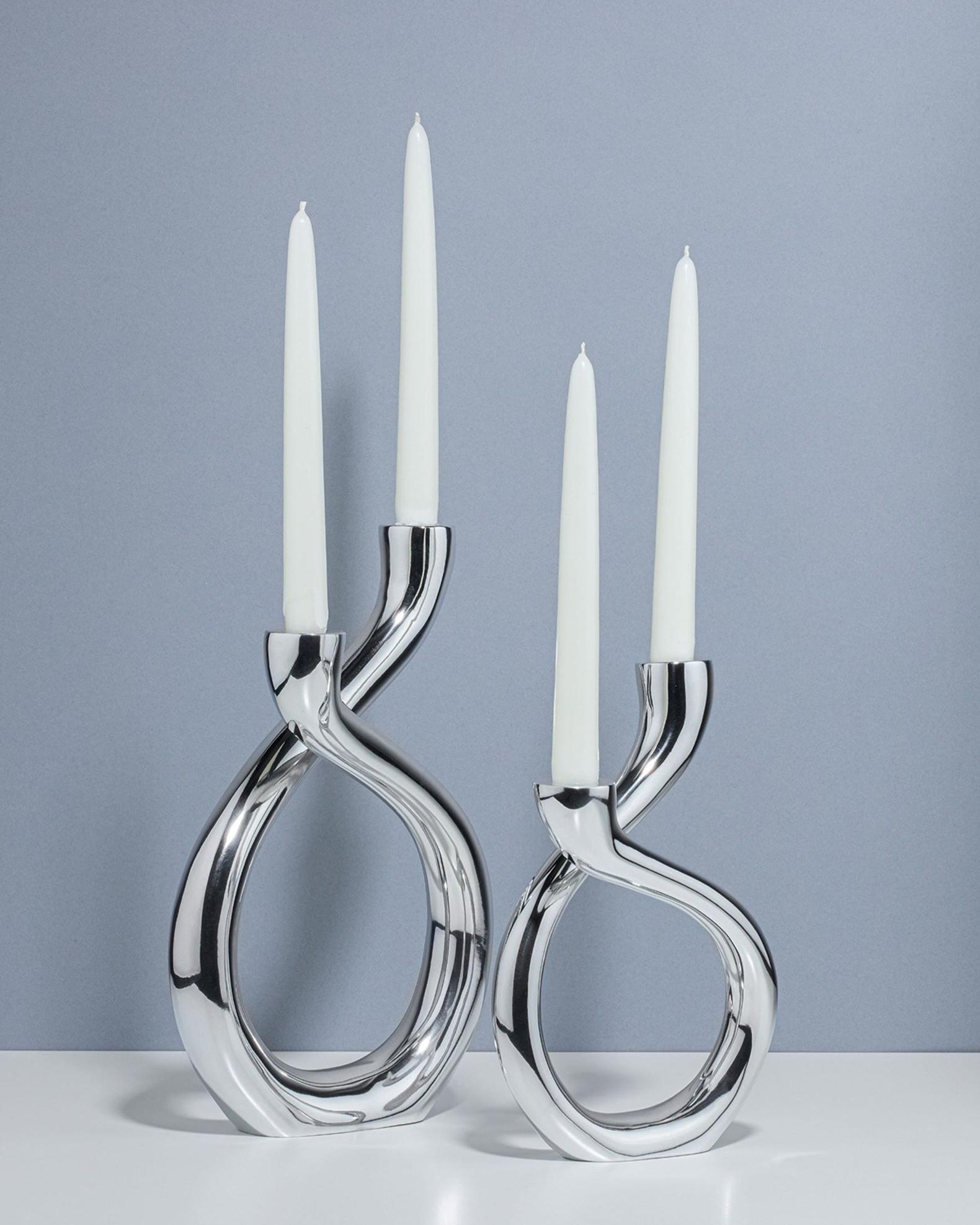Nambe Tango Candle Holder, 9" | Neiman Marcus