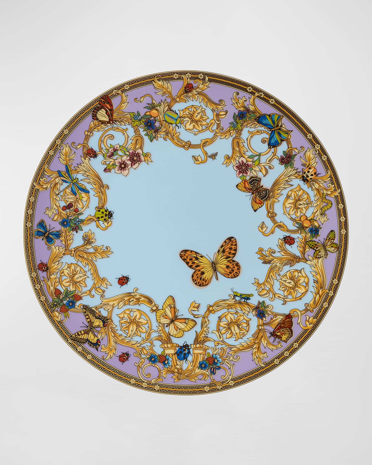 Versace Butterfly Garden Modern Service Plate, 13" Neiman Marcus