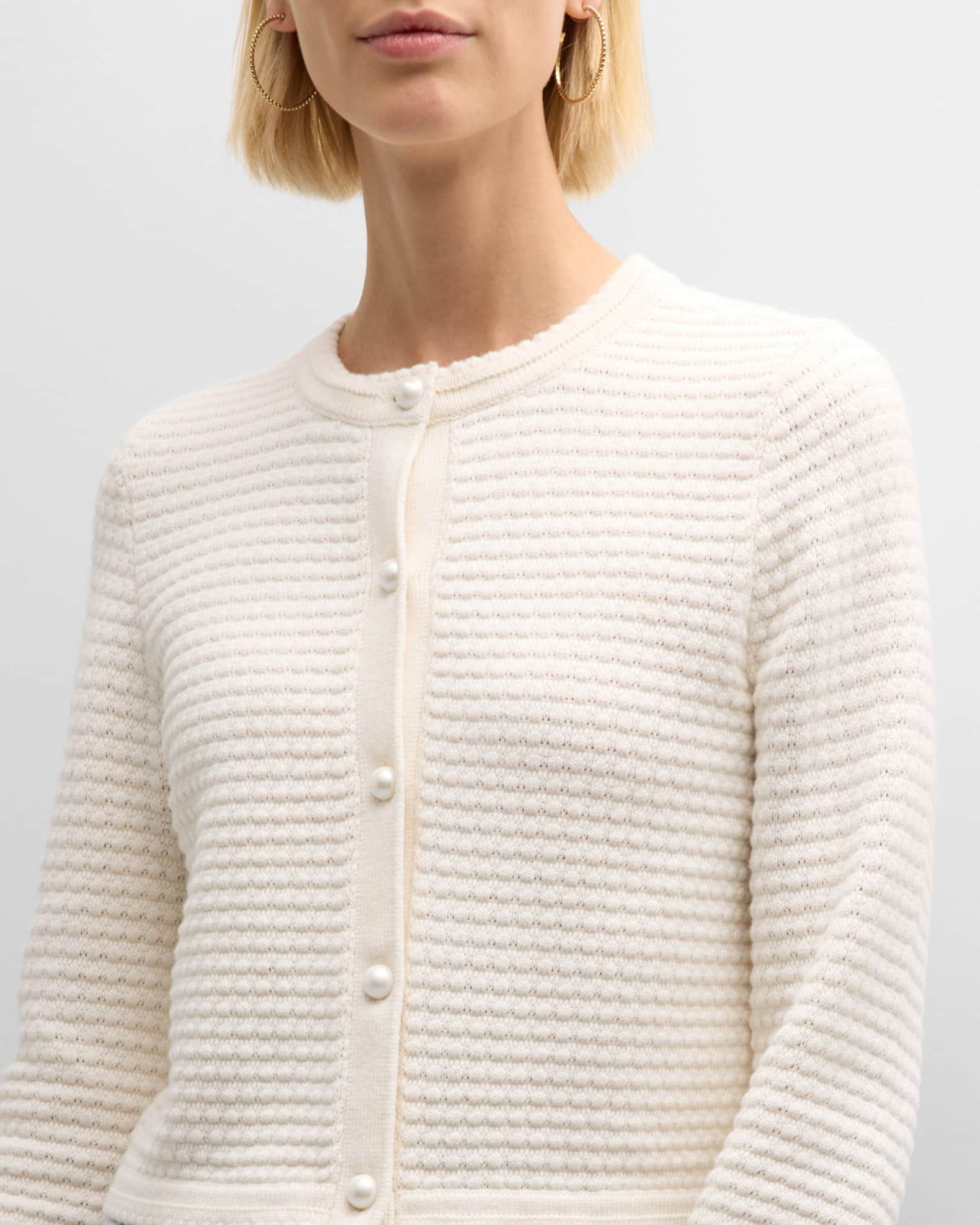 Shop Alice + Olivia Noella Sequin Knit Crop Cardigan