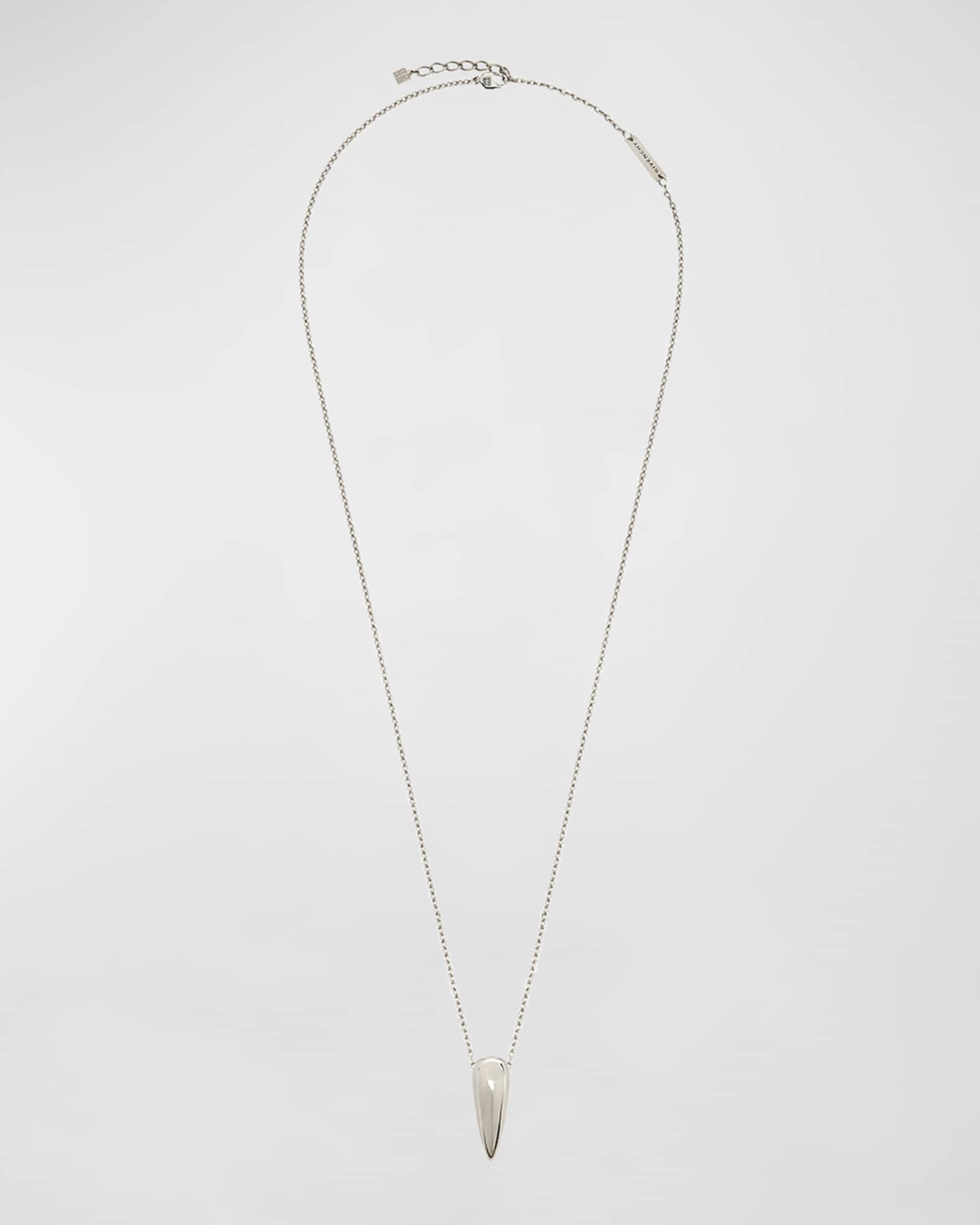 Givenchy Men's G Tears Silvery Pendant Necklace | Neiman Marcus