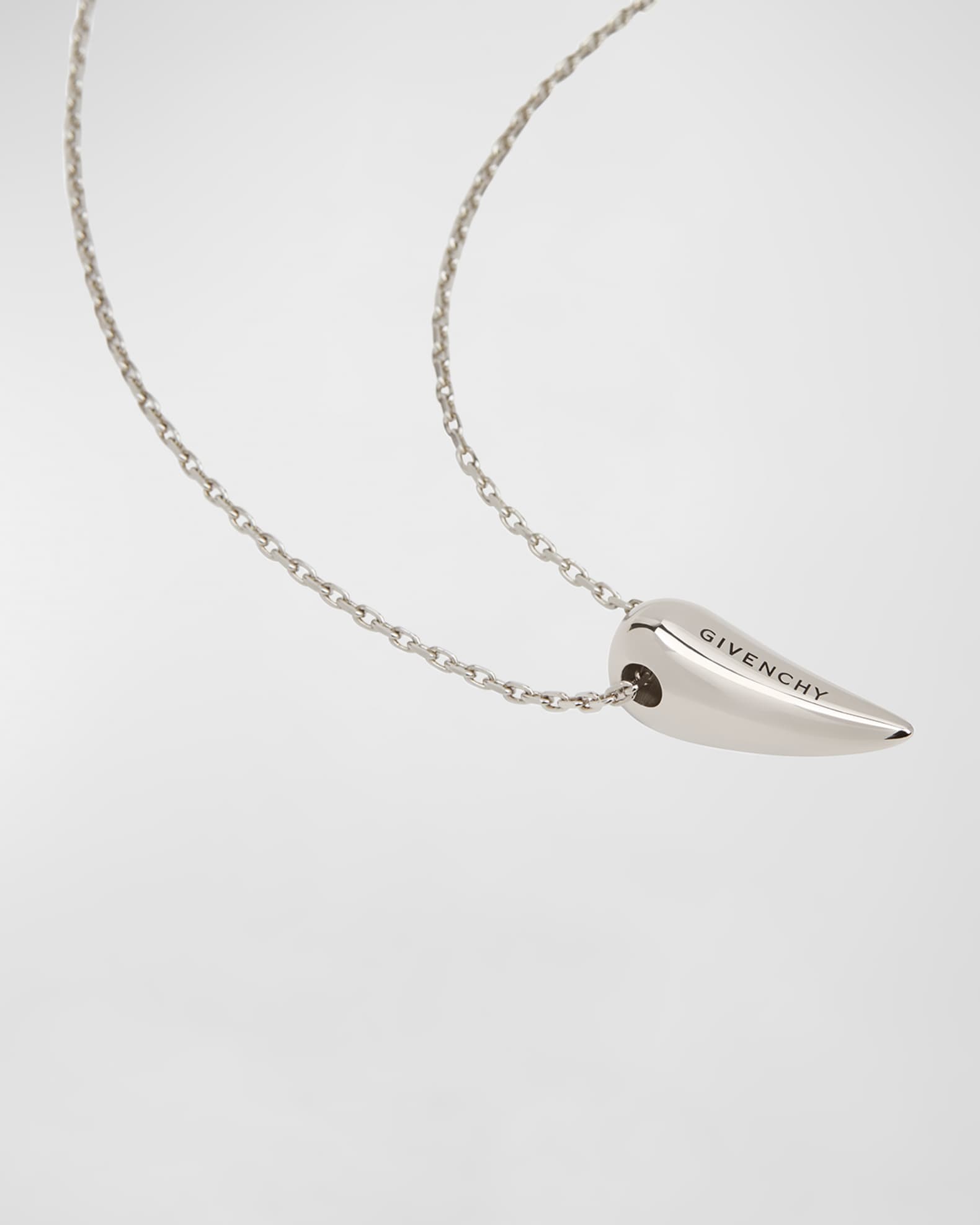 Givenchy Men's G Tears Silvery Pendant Necklace | Neiman Marcus