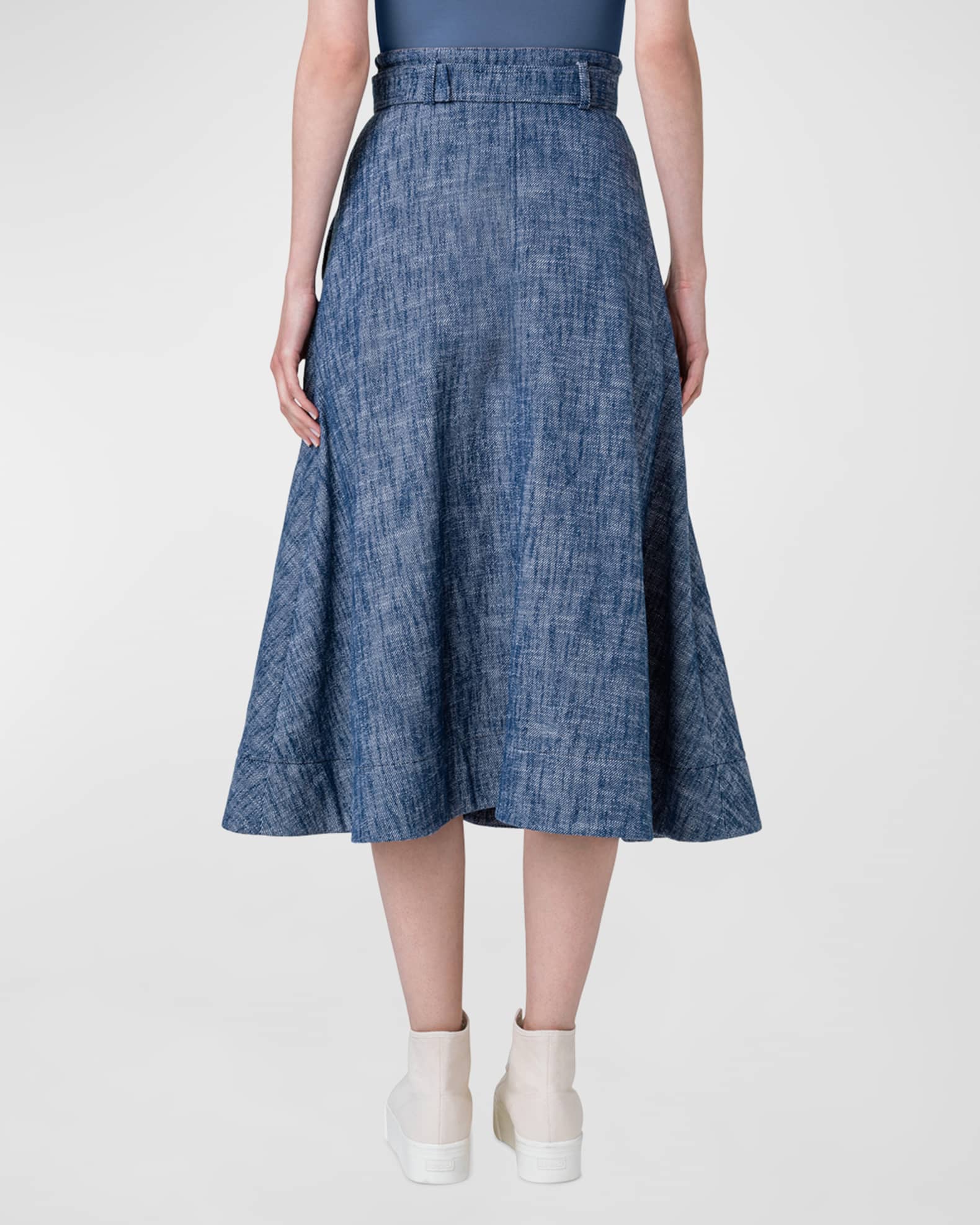 belted a-line skirt main image 1