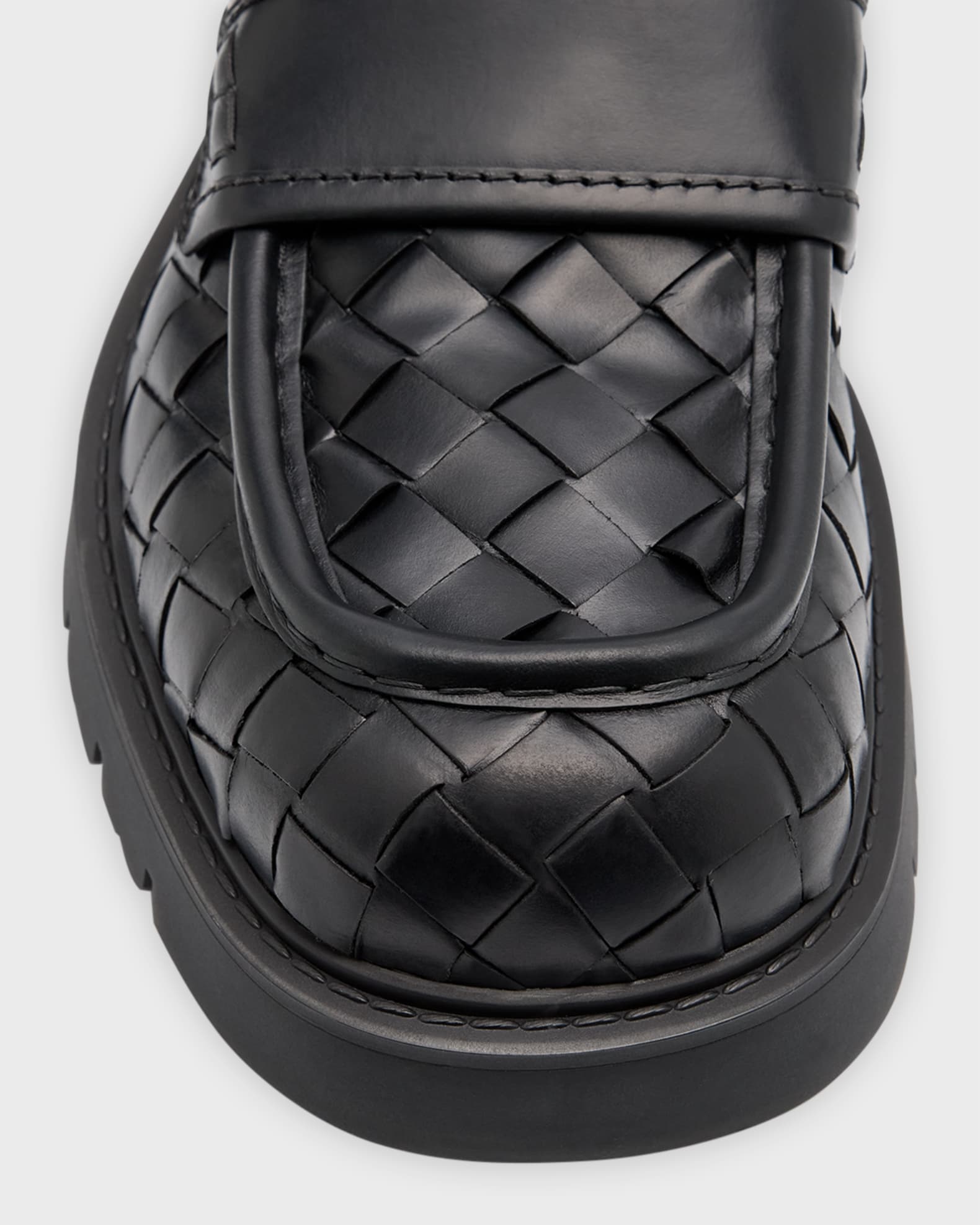 Bottega Veneta Men's Haddock Intrecciato Leather Penny