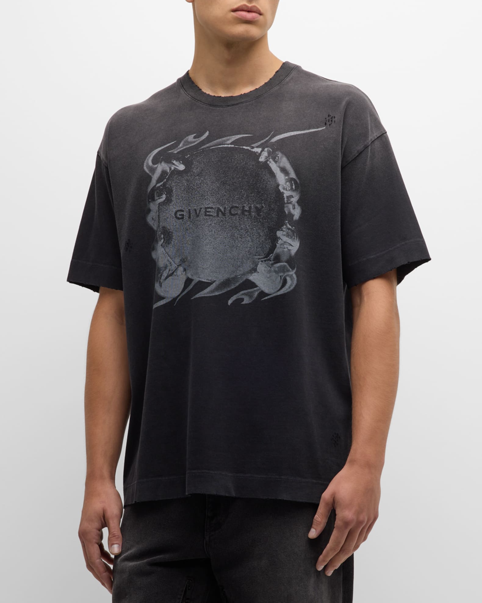 Givenchy distressed t shirt hotsell