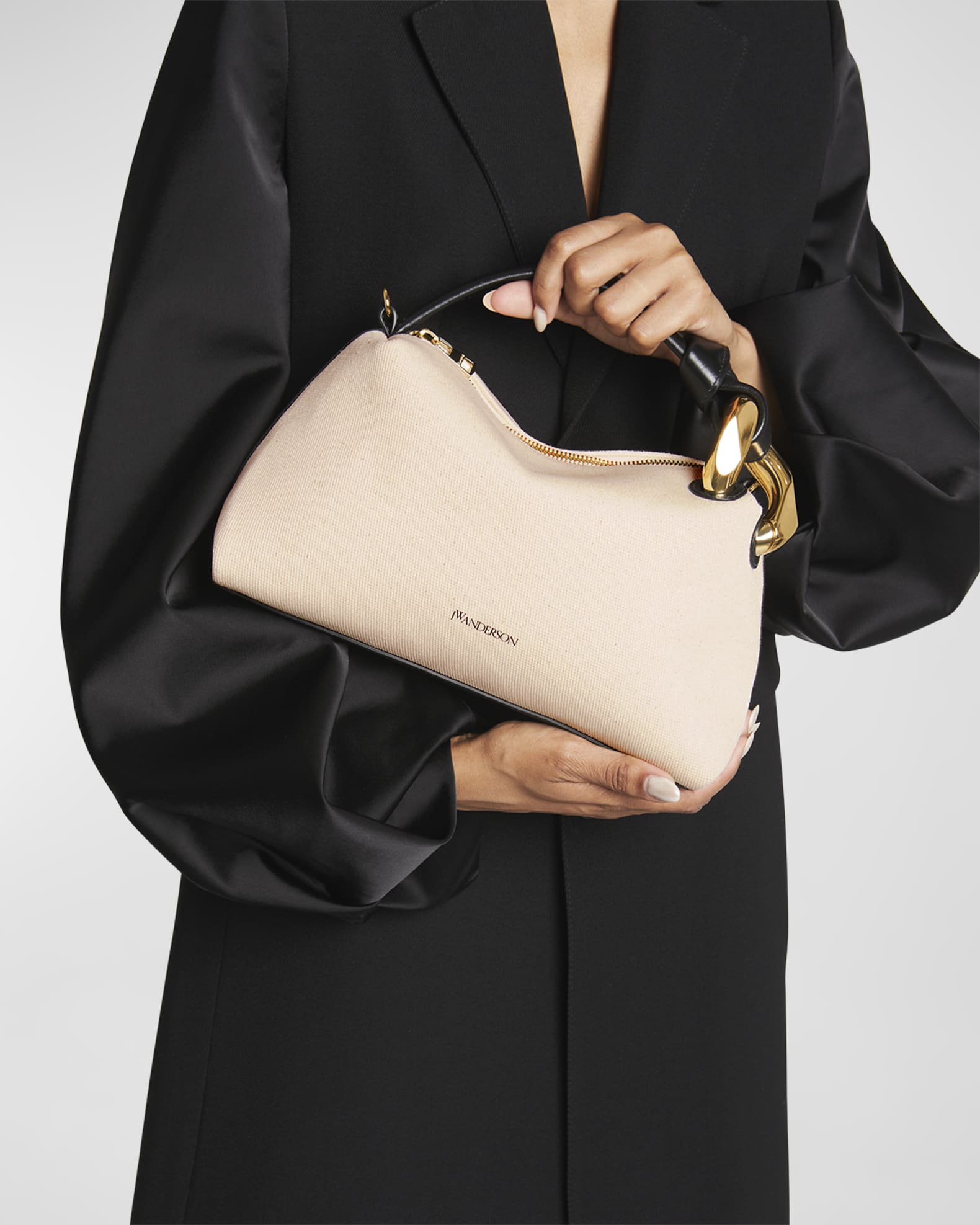 JW Anderson Chain Twill Canvas Leather Crossbody Bag Neiman Marcus