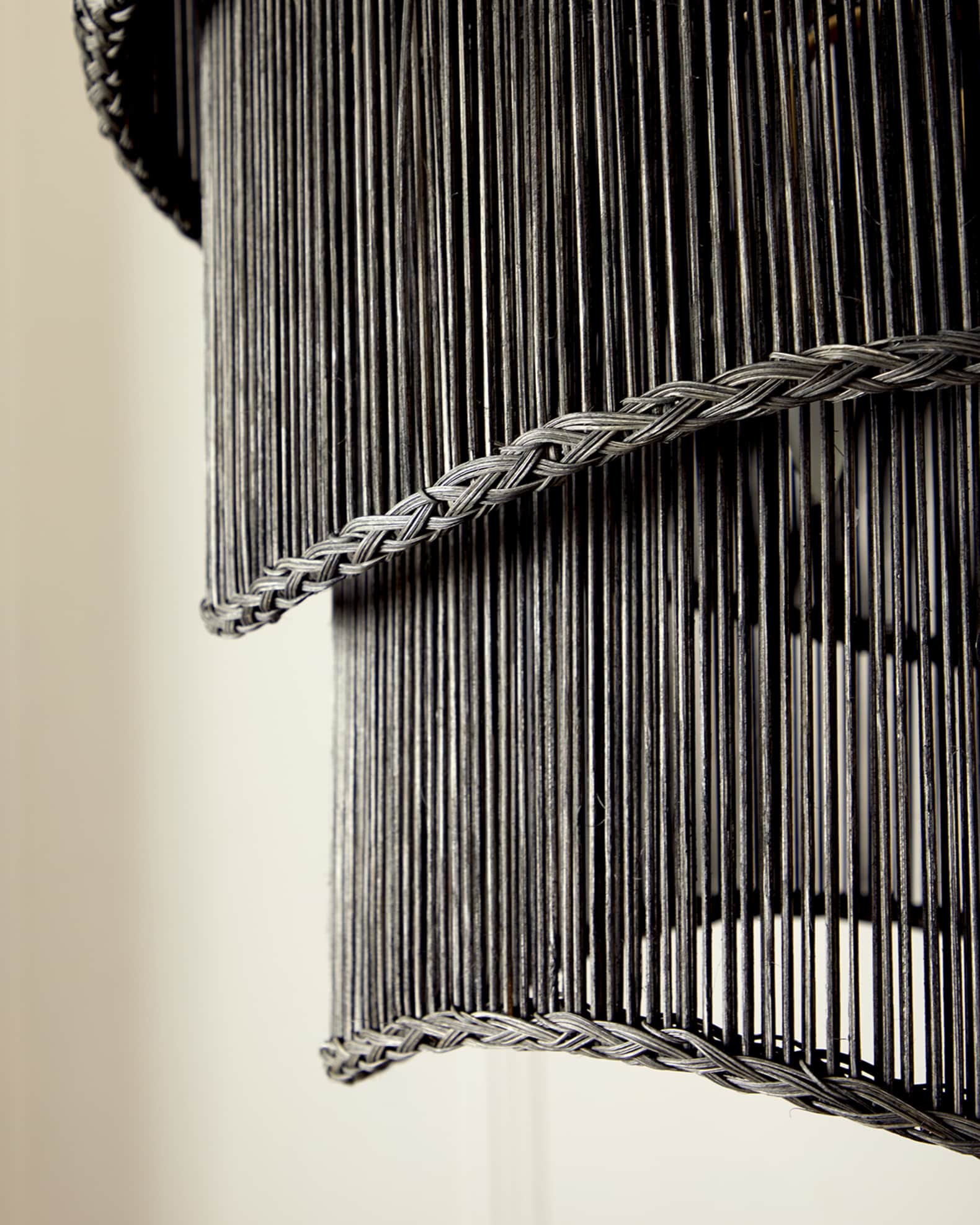 Black fringe chandelier best sale