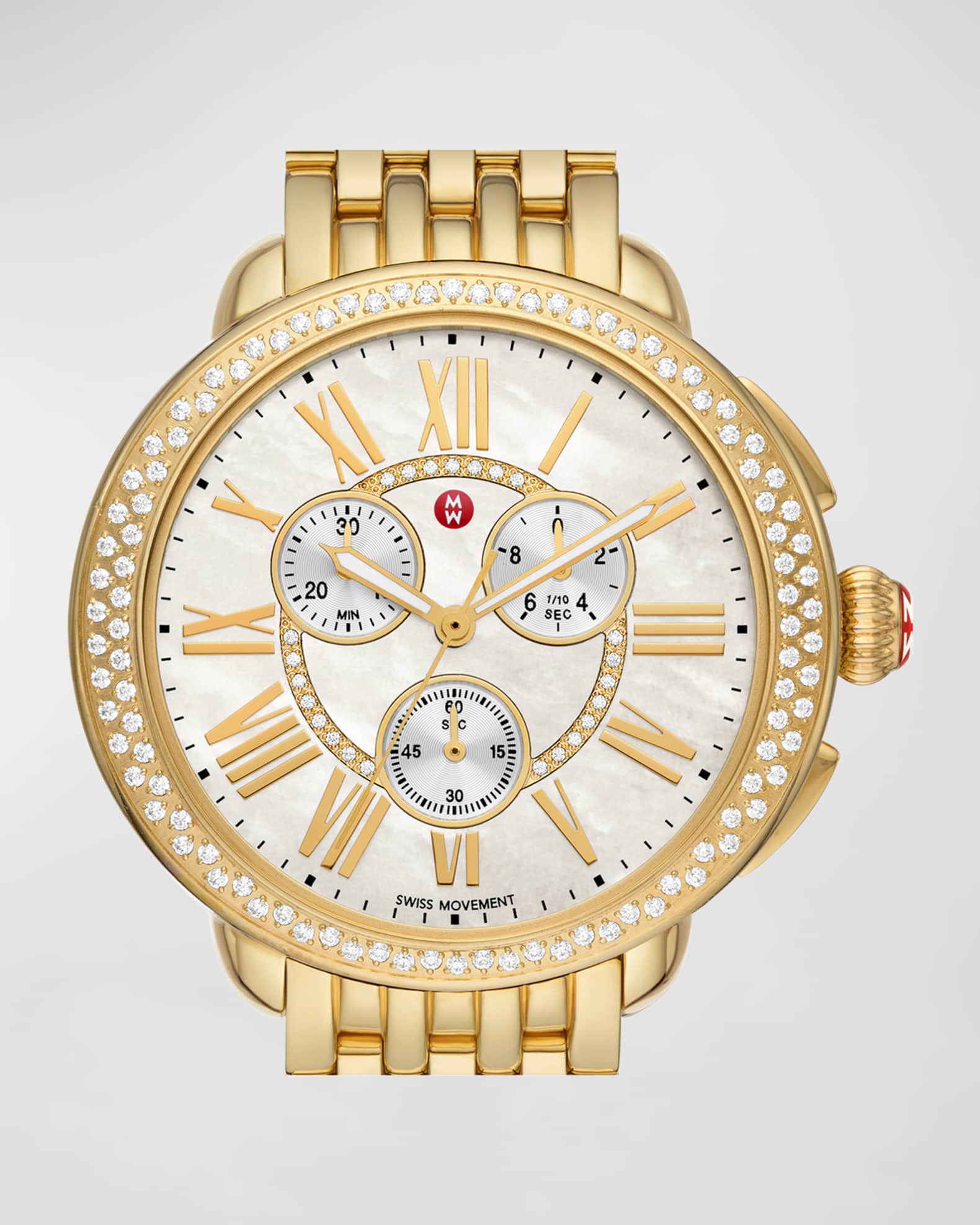 MICHELE Serein 18K Gold Plated Diamond Watch Neiman Marcus