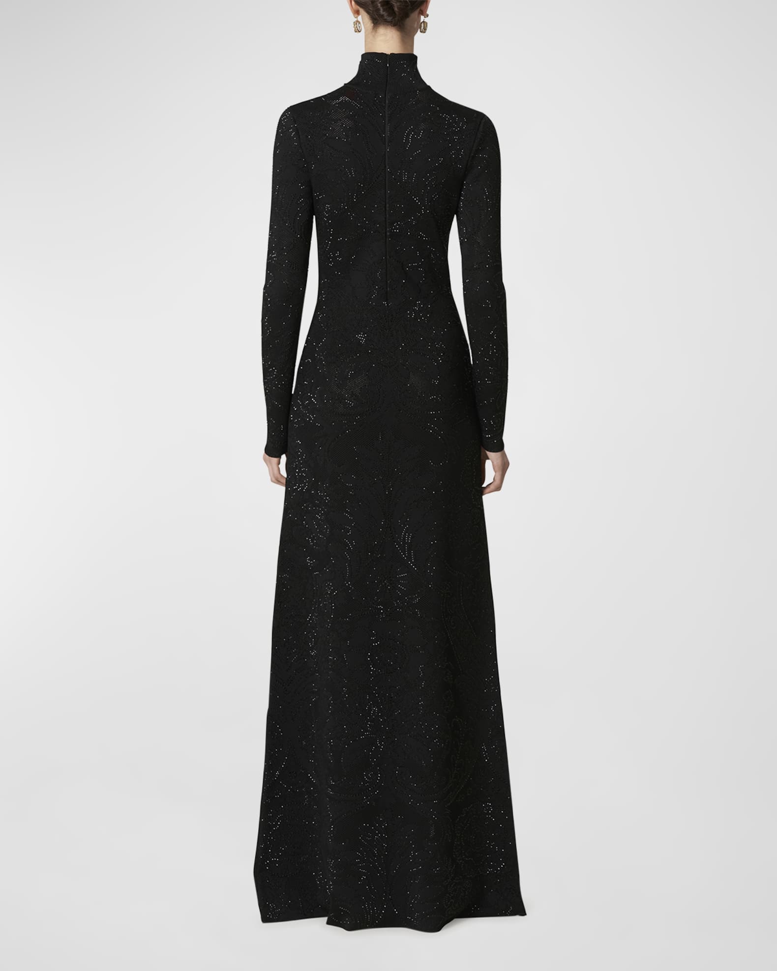 Louis Vuitton Crystal Lapel Robe Jacket BLACK. Size 40