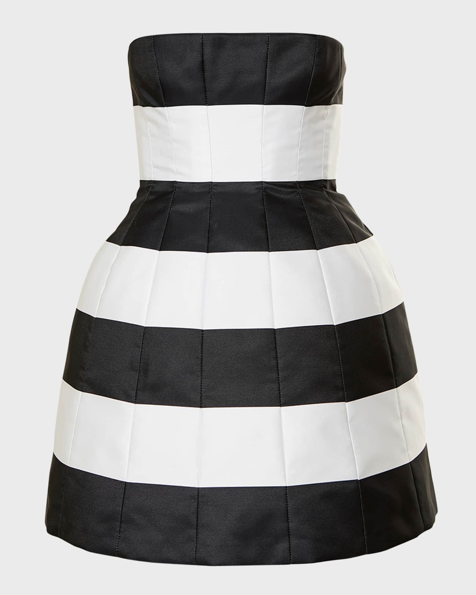 Carolina Herrera Striped Strapless Mini Dress | Neiman Marcus