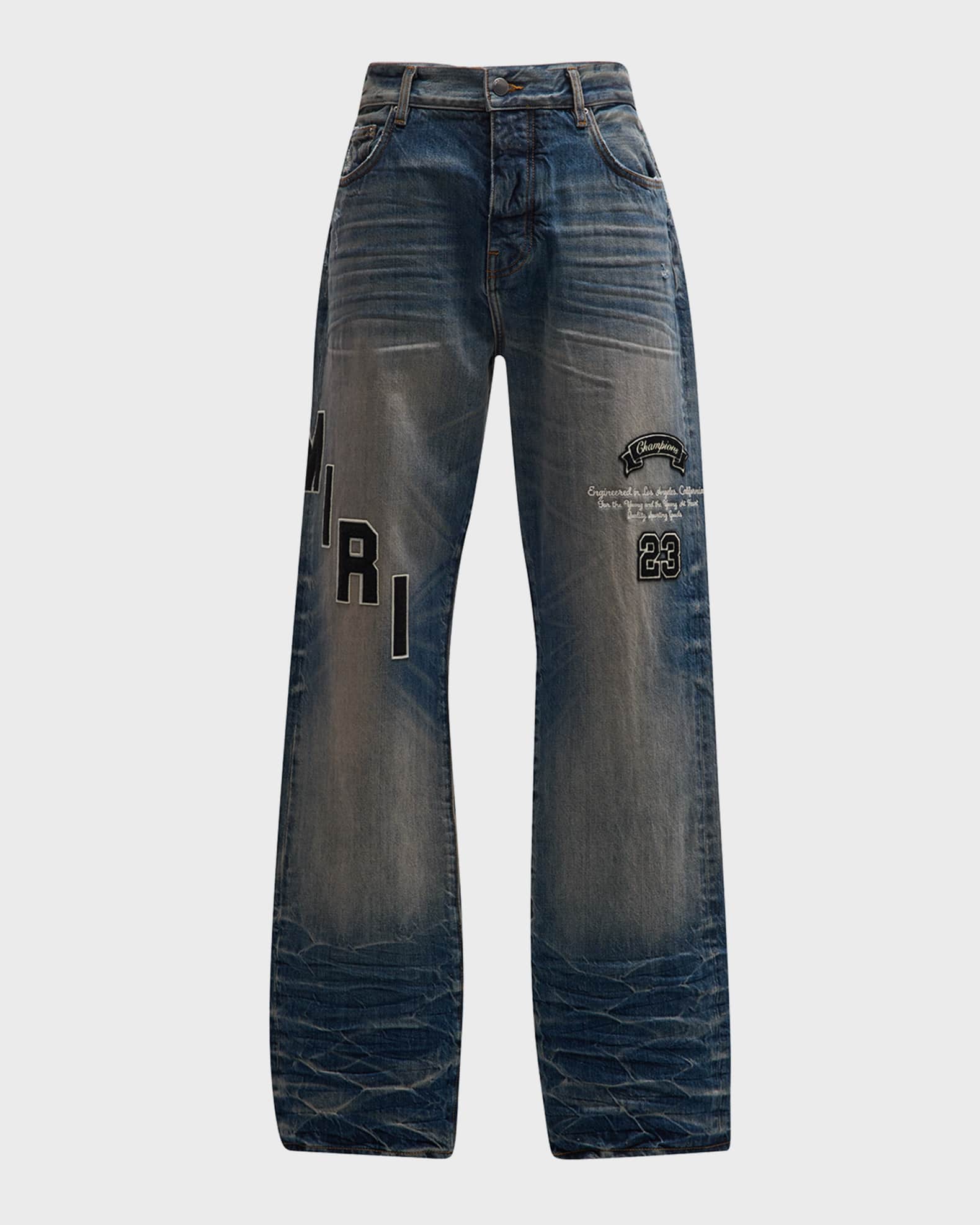 Flocked Monogram Denim Jeans - Women - Ready-to-Wear
