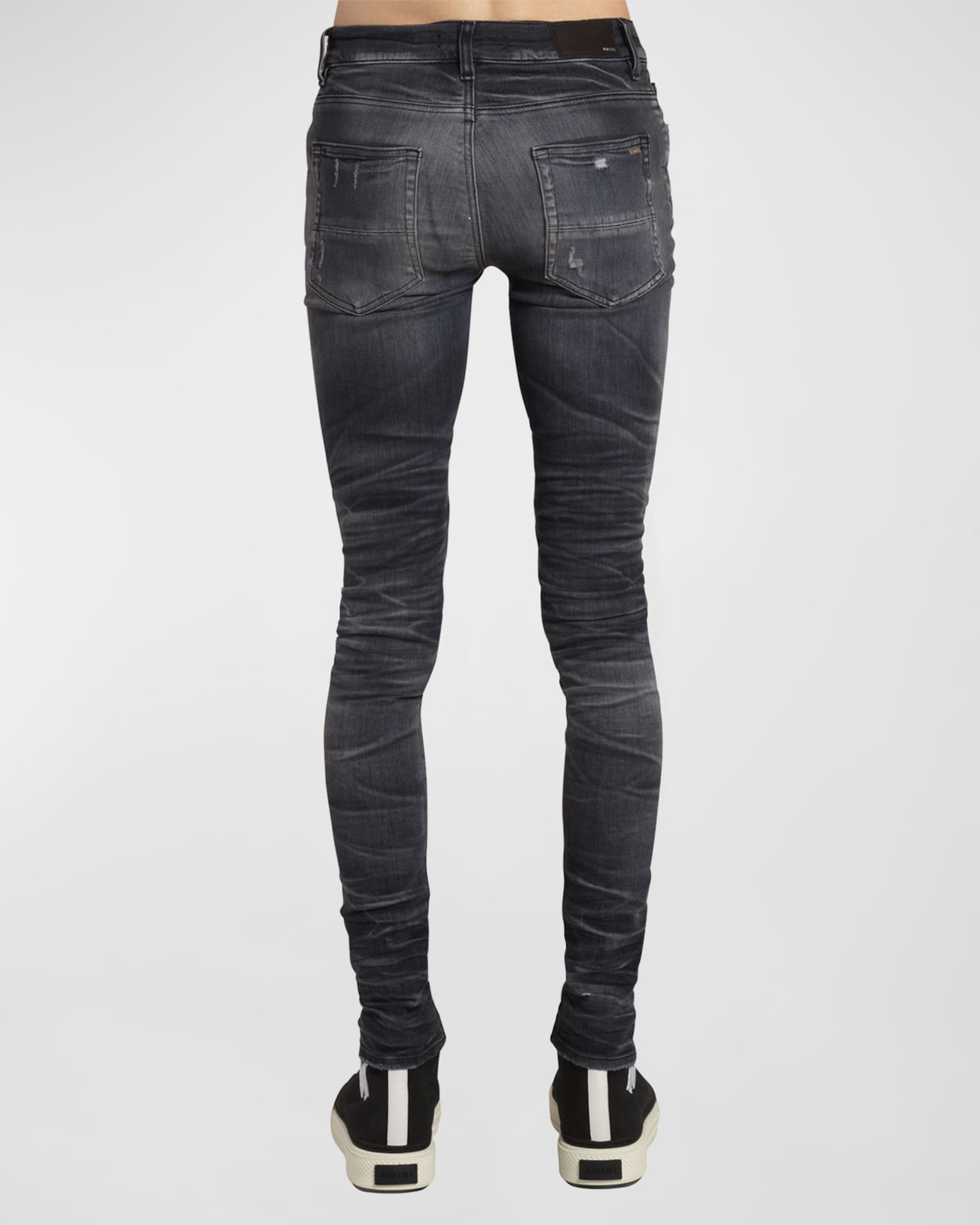 Amiri Men's MX1 ContrastPatch Skinny Jeans Neiman Marcus