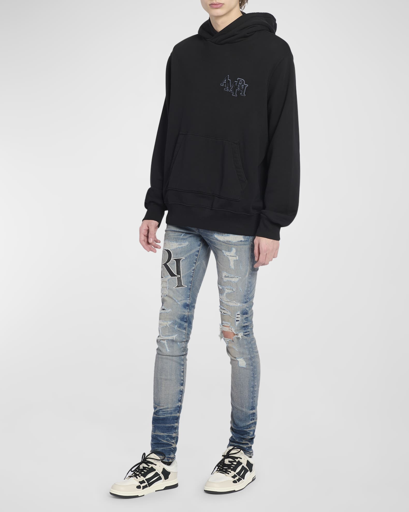 Amiri Men's Staggered Logo Hoodie | Neiman Marcus