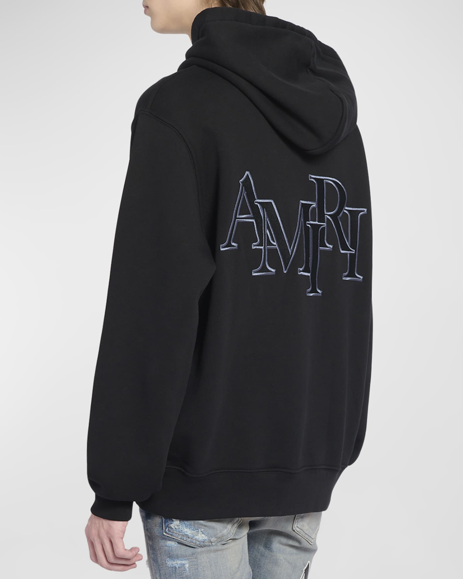 ◆AMIRI◆'AMIRI' Staggered フーディ AMIRI STAGGERED LOGO HOODIE - Black | AMIRI