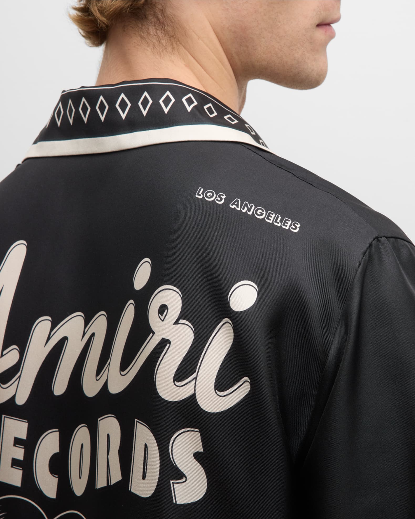 Amiri Men's Amiri Records Silk Camp Shirt | Neiman Marcus