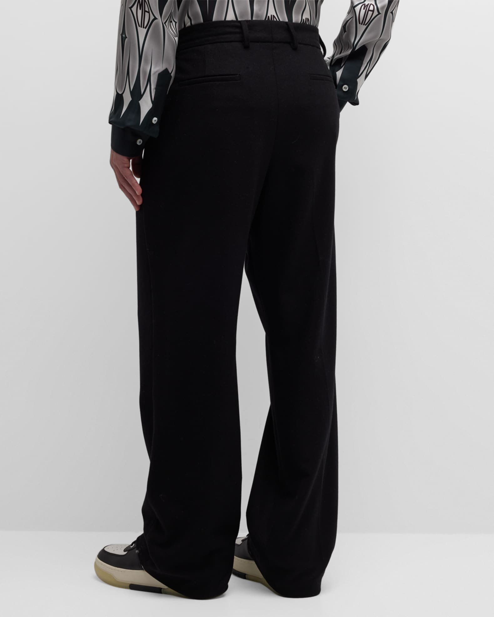 Amiri Men's DoublePleat Shiny Dress Pants Neiman Marcus