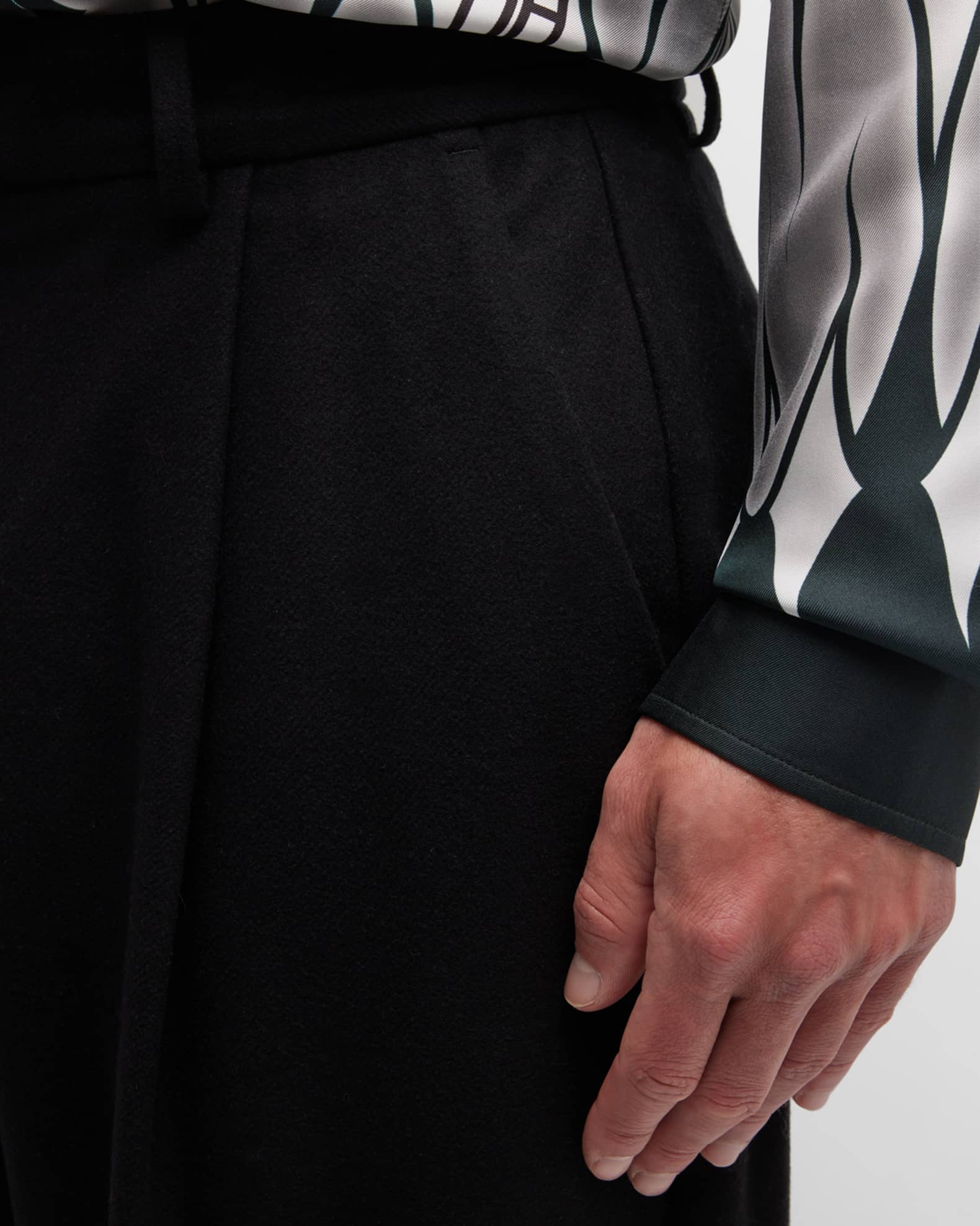 Amiri Men's DoublePleat Shiny Dress Pants Neiman Marcus