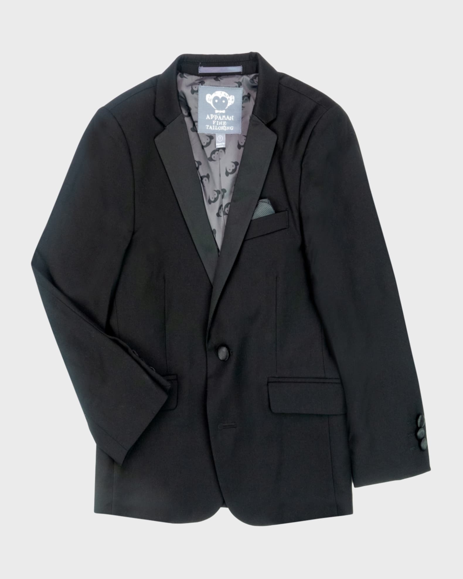 Appaman Boy's Tuxedo Suit Jacket, Black, Size 3-14