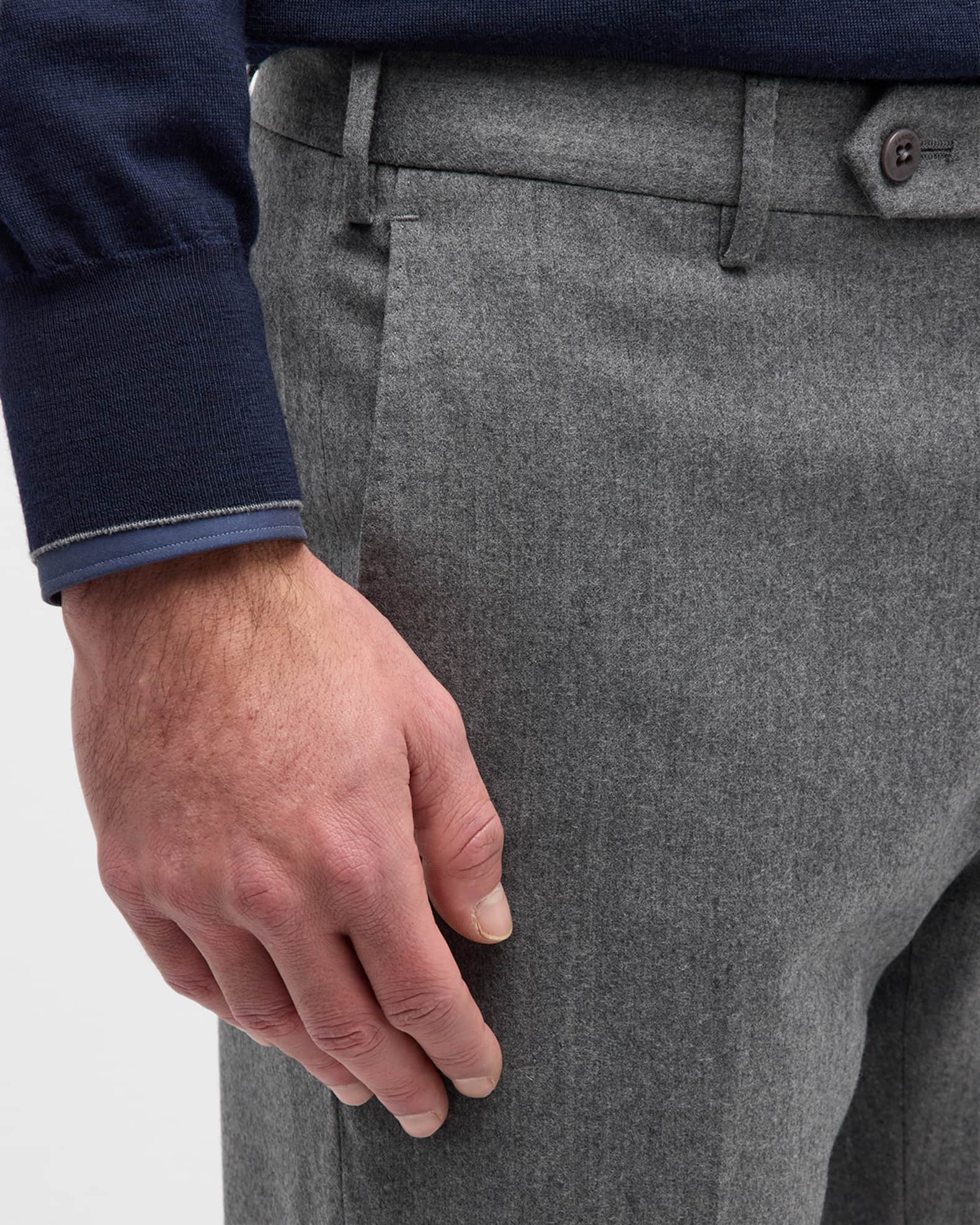 Zanella Men's Parker WoolCashmere Stretch Dress Pants Neiman Marcus