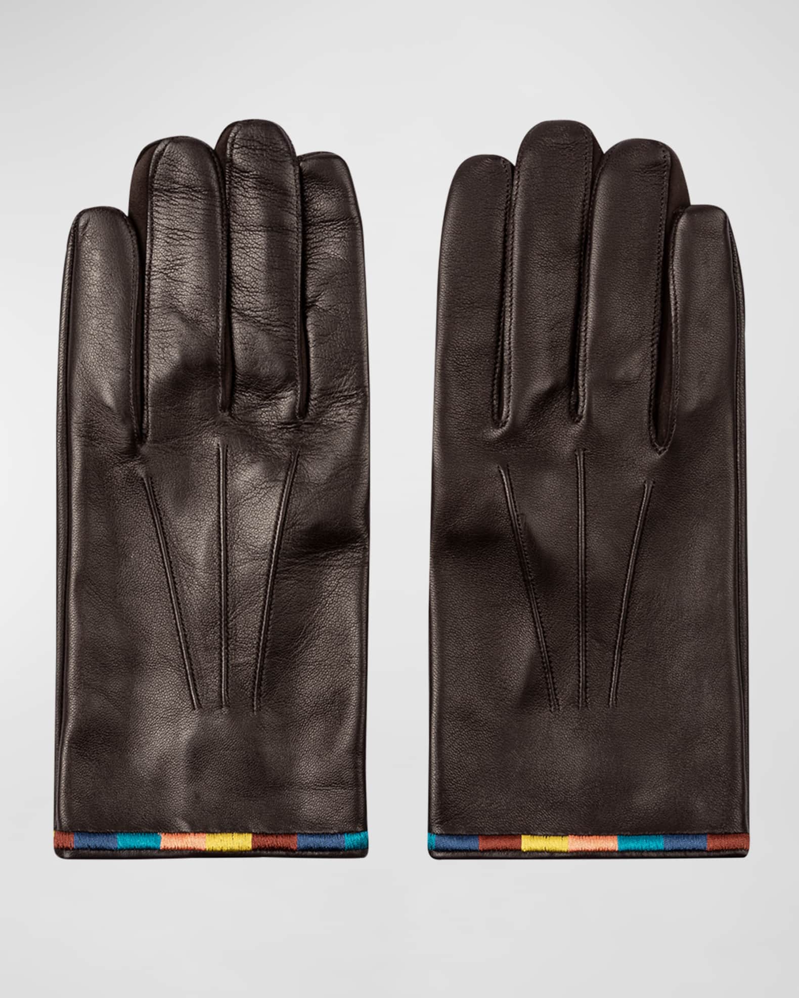 Men's gloves - FINGERLESS - deerskin leather - GOLD-BROWN