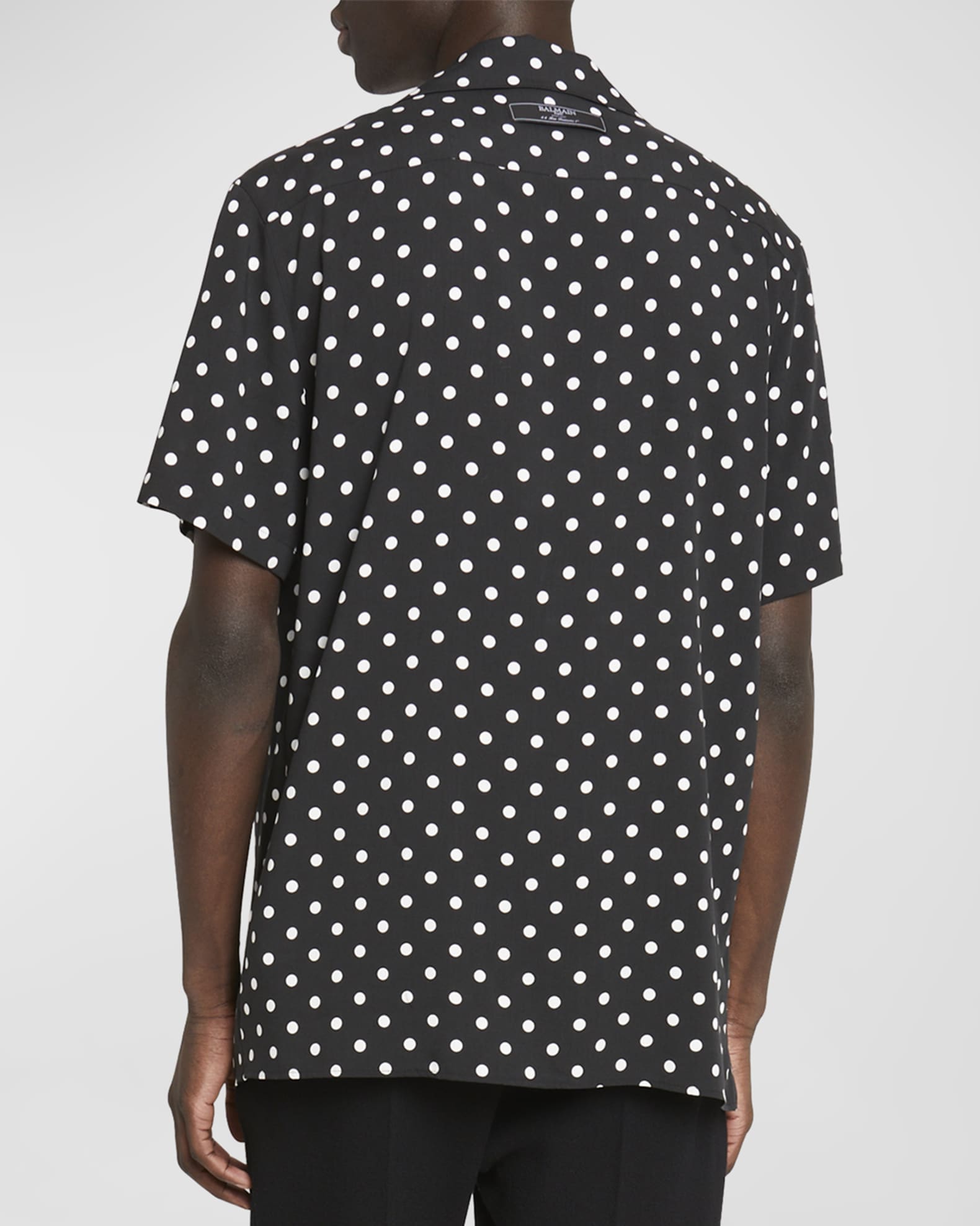 Balmain Men's Polka Dot ButtonDown Pajama Shirt Neiman Marcus