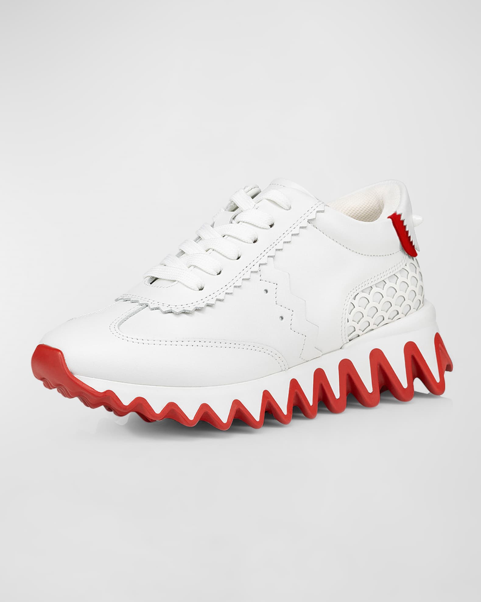 Kid's Mini Shark Flat Red Sole Runner Sneakers, Toddlers/Kids 1
