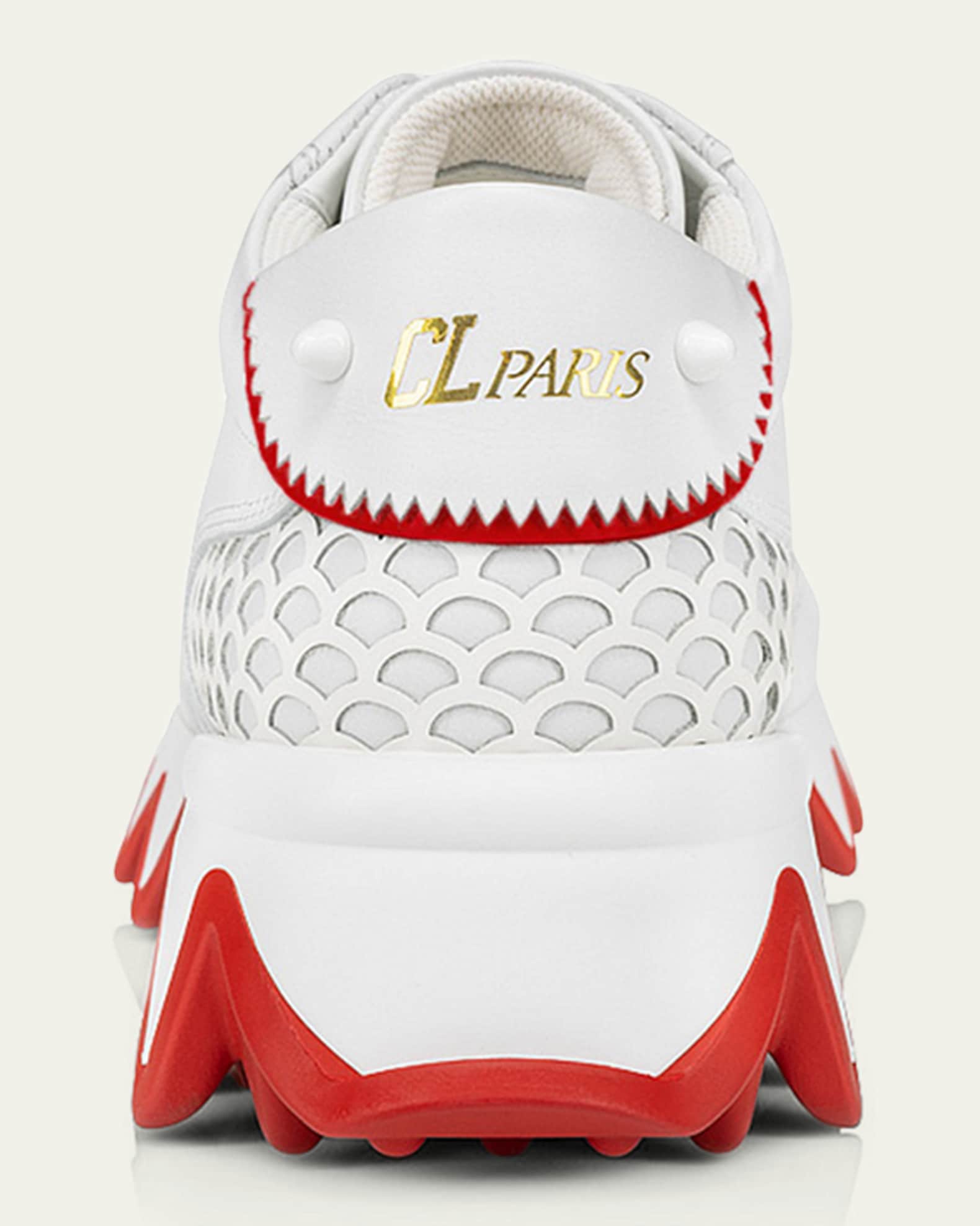 Christian Louboutin Kid's Mini Shark Flat Red Sole Runner Sneakers