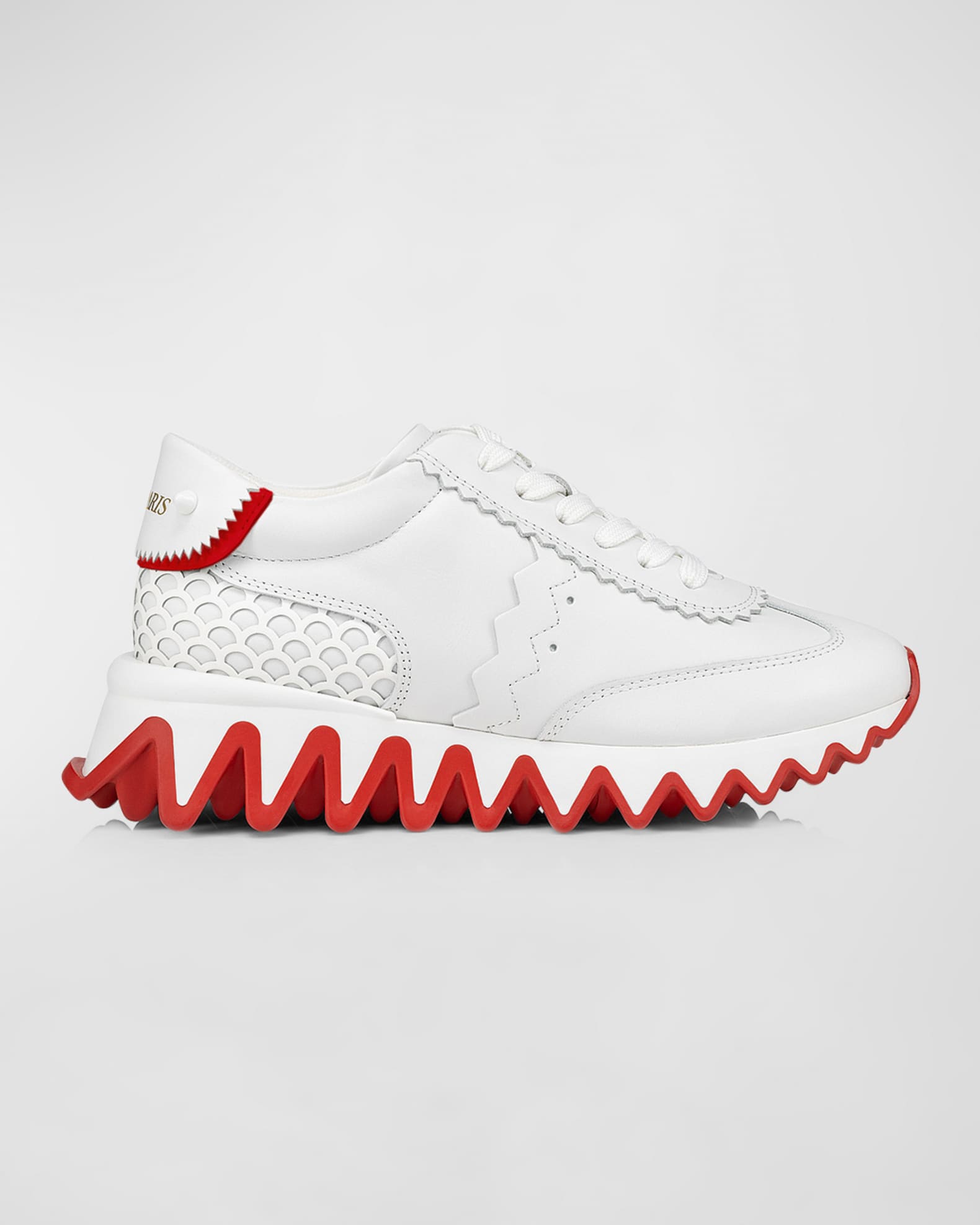 Kid's Mini Shark Flat Red Sole Runner Sneakers, Toddlers/Kids 0