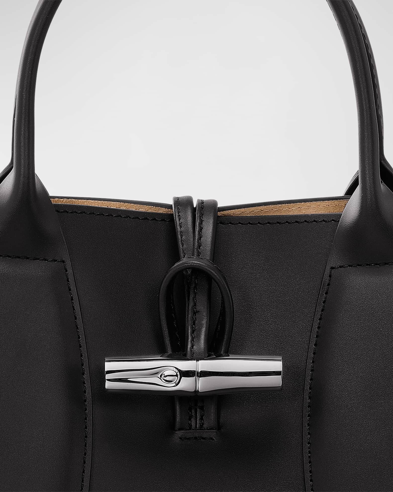 Longchamp Leather Small Roseau Top-Handle Bag