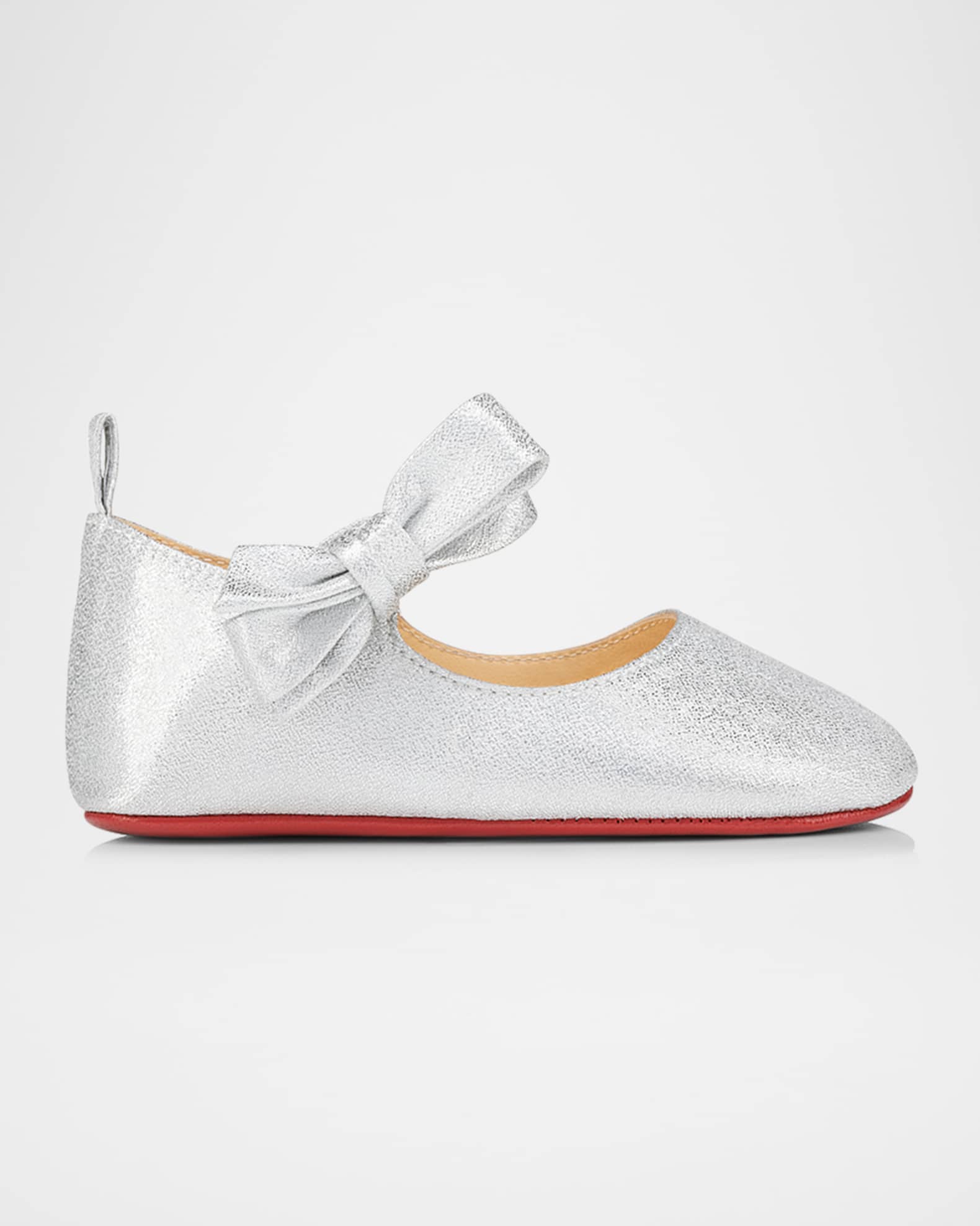 Girl's Lou Babe Shimmer Bow Ballerina Shoes, Baby 0