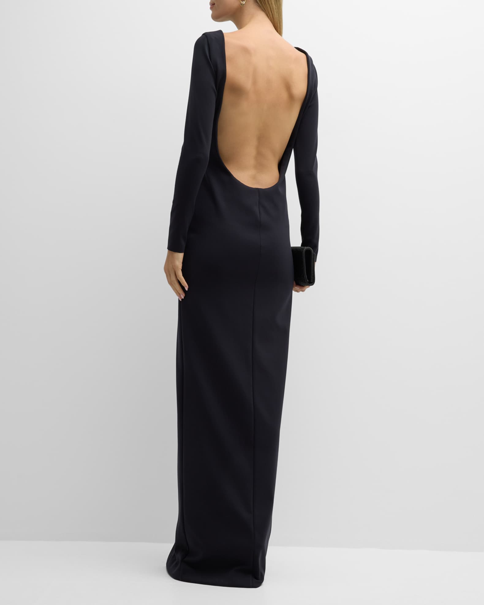 Bogdar Charlotte Cutout Backless Column Gown | Neiman Marcus