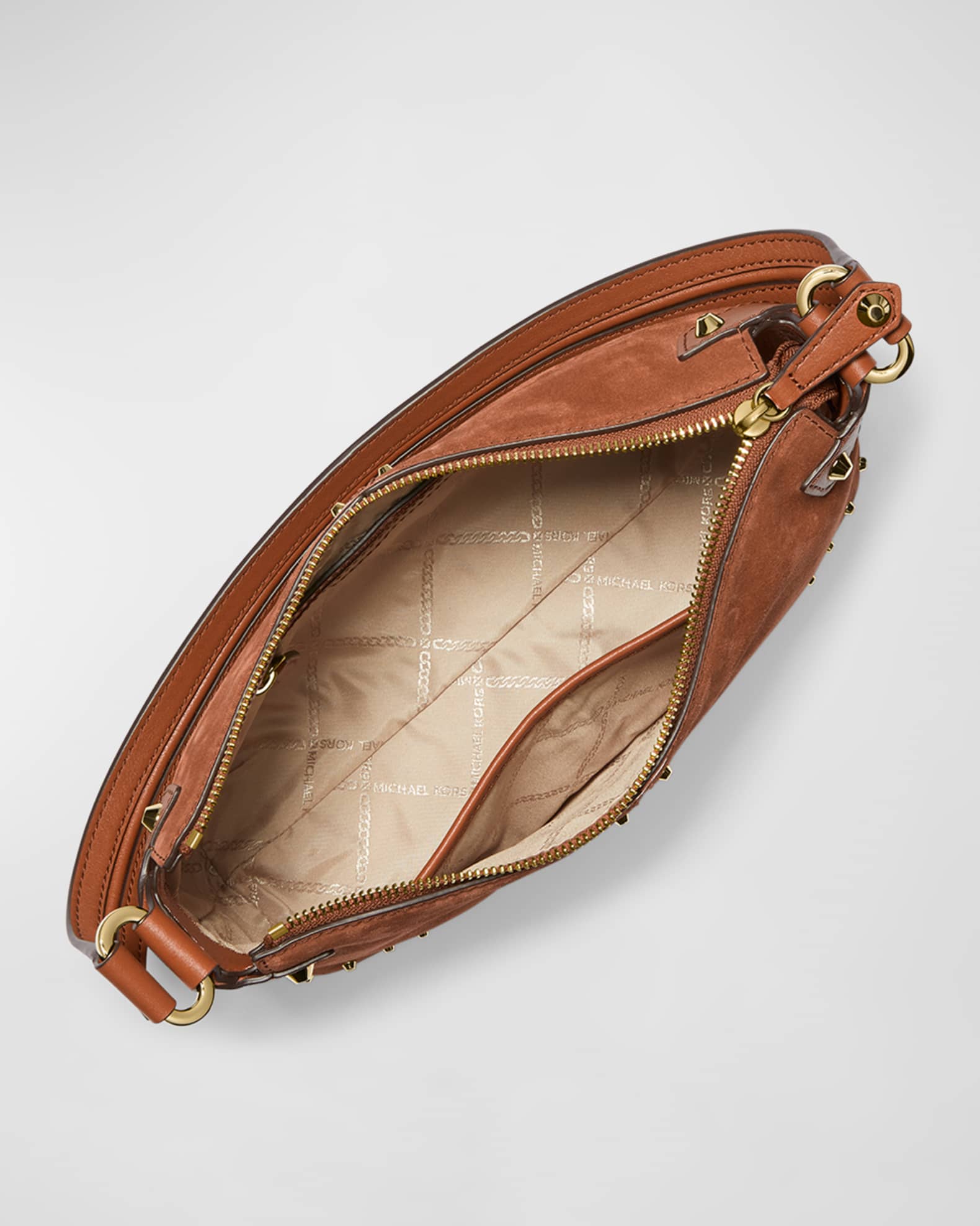 Michael Kors Astor Large Pouchette Leather Shoulder Bag