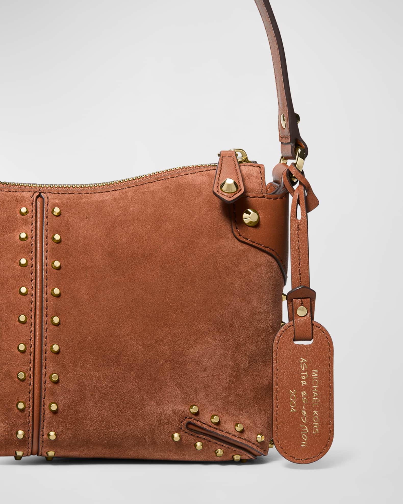 Astor Large Studded Leather Shoulder Bag