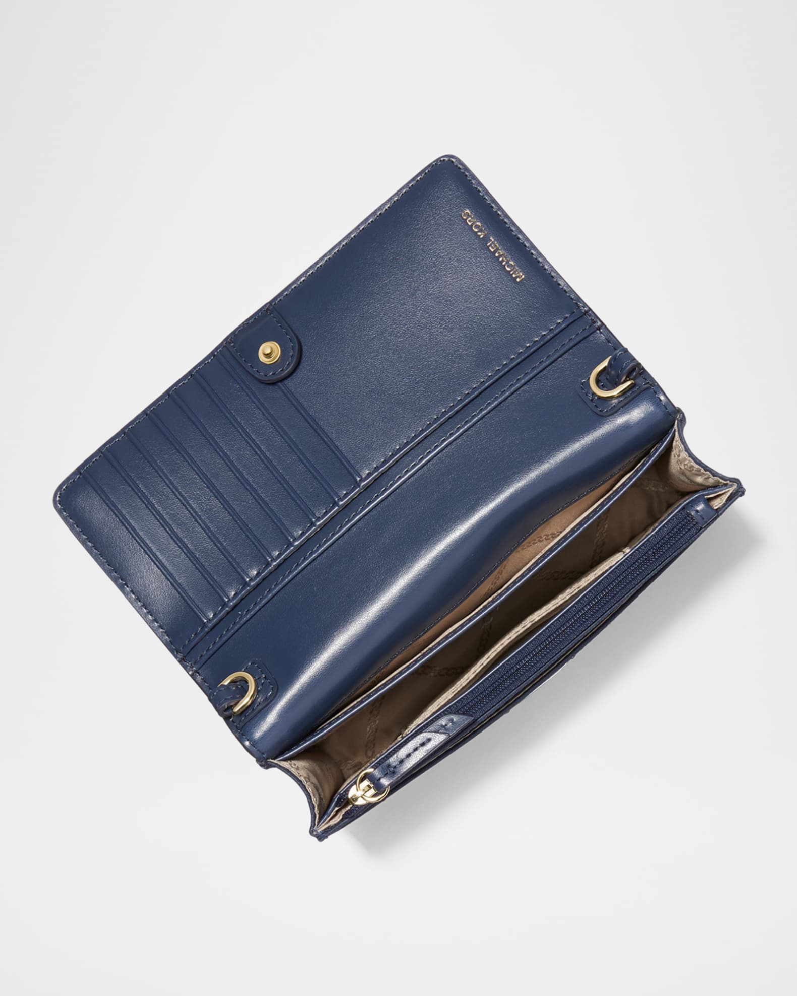 Michael kors leather crossbody phone wallet deals