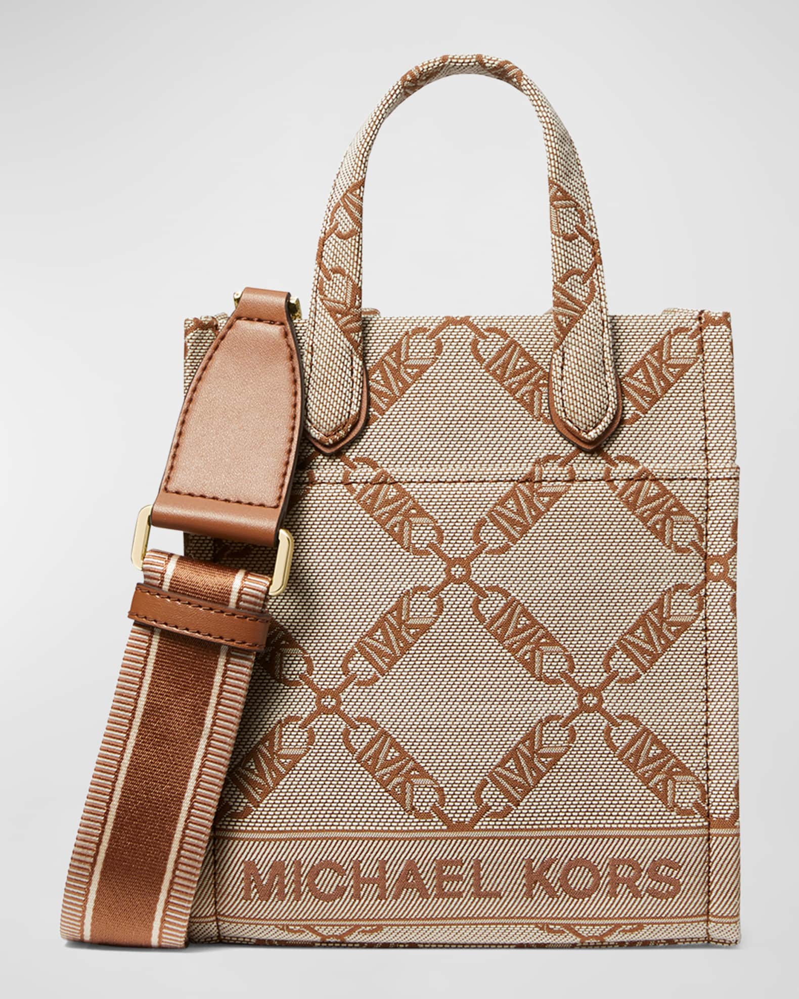 MICHAEL KORS: Michael camera bag in monogram canvas - Ivory
