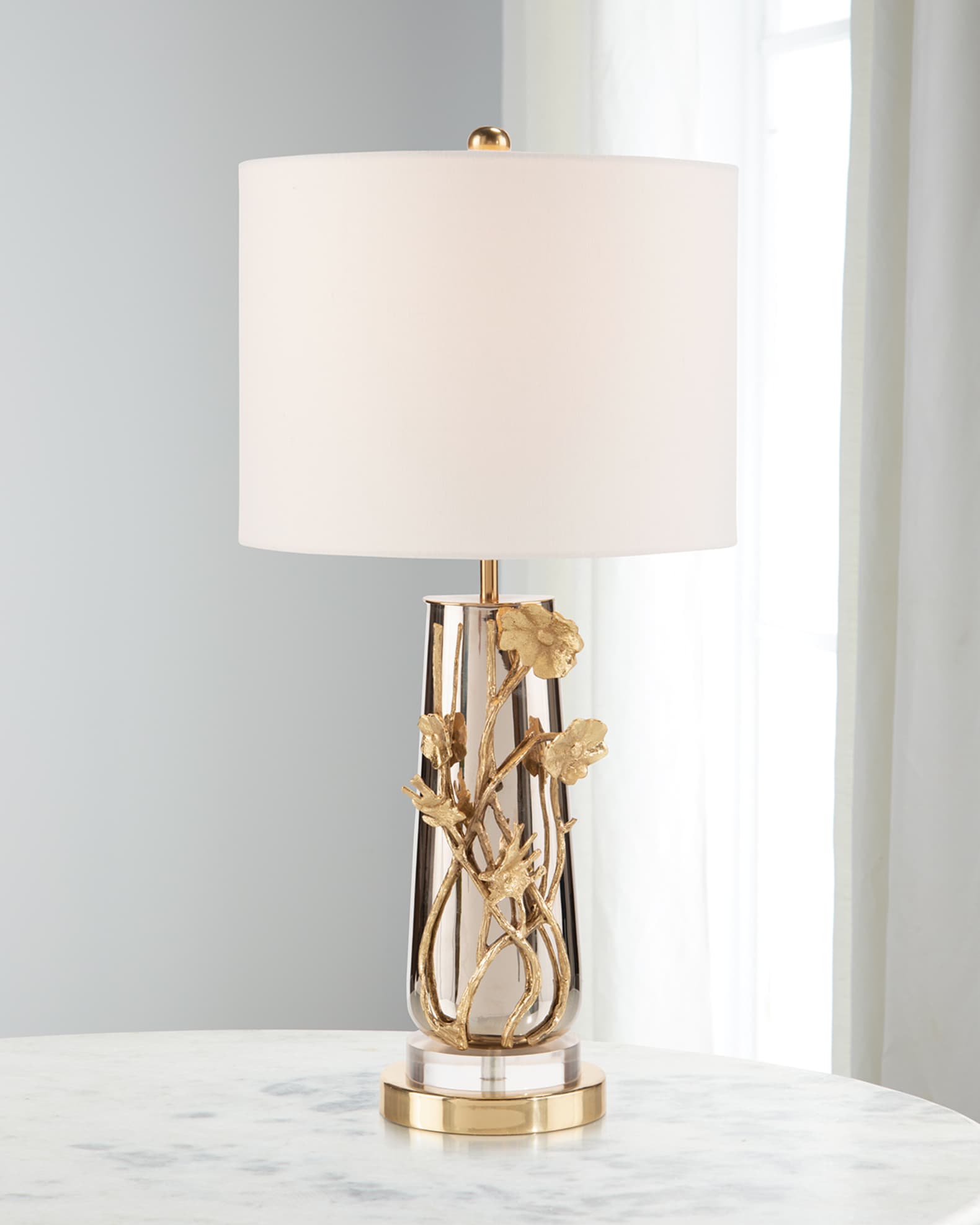 Nickel Poppy Table Lamp  1