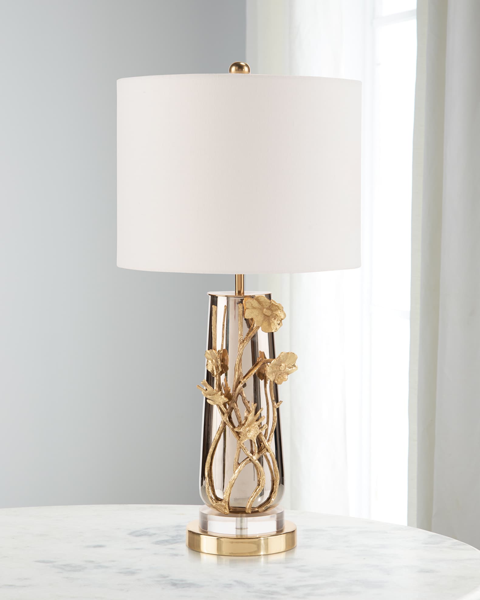 Nickel Poppy Table Lamp  0