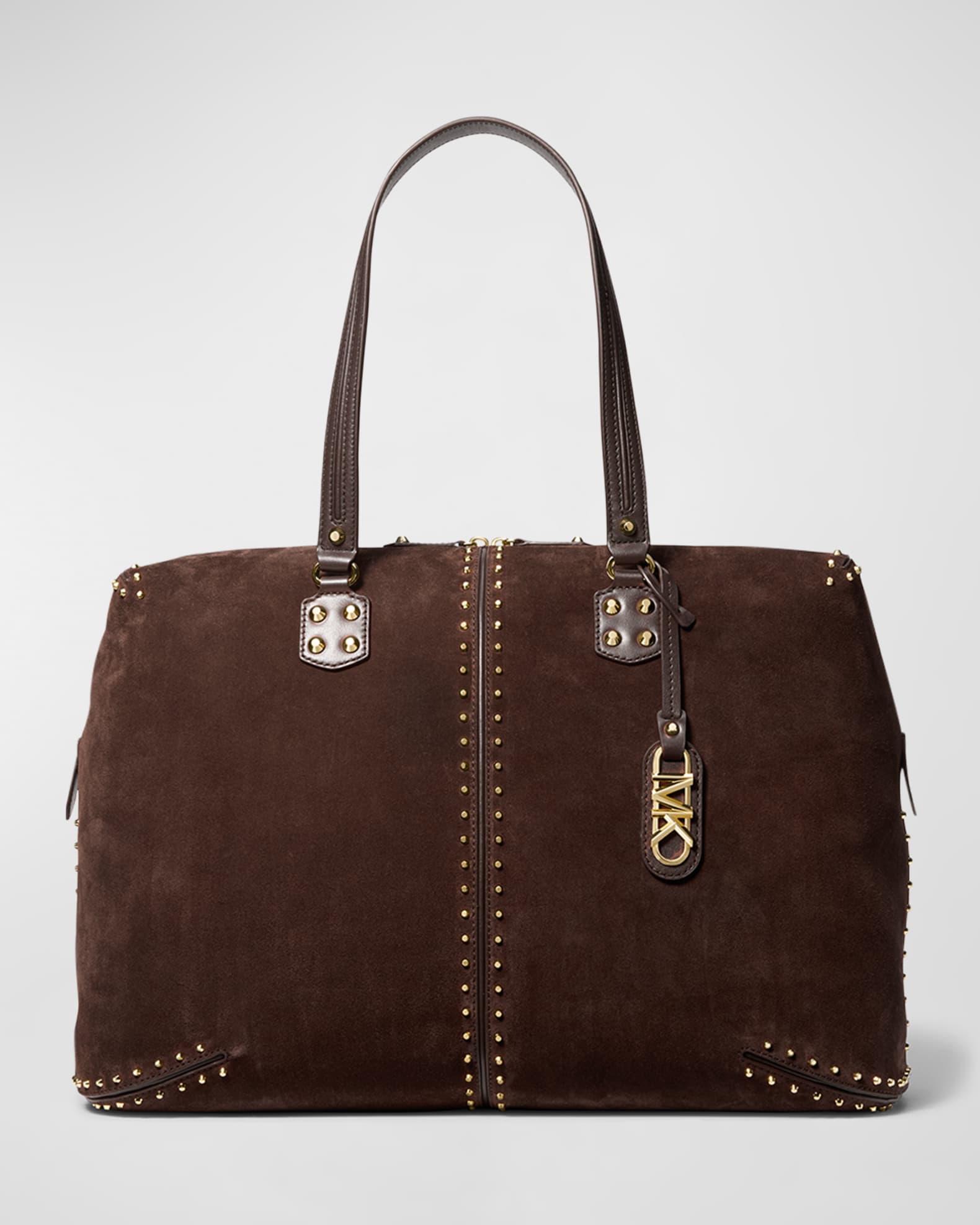 MICHAEL Michael Kors XL Studded Suede Weekender Bag Neiman Marcus